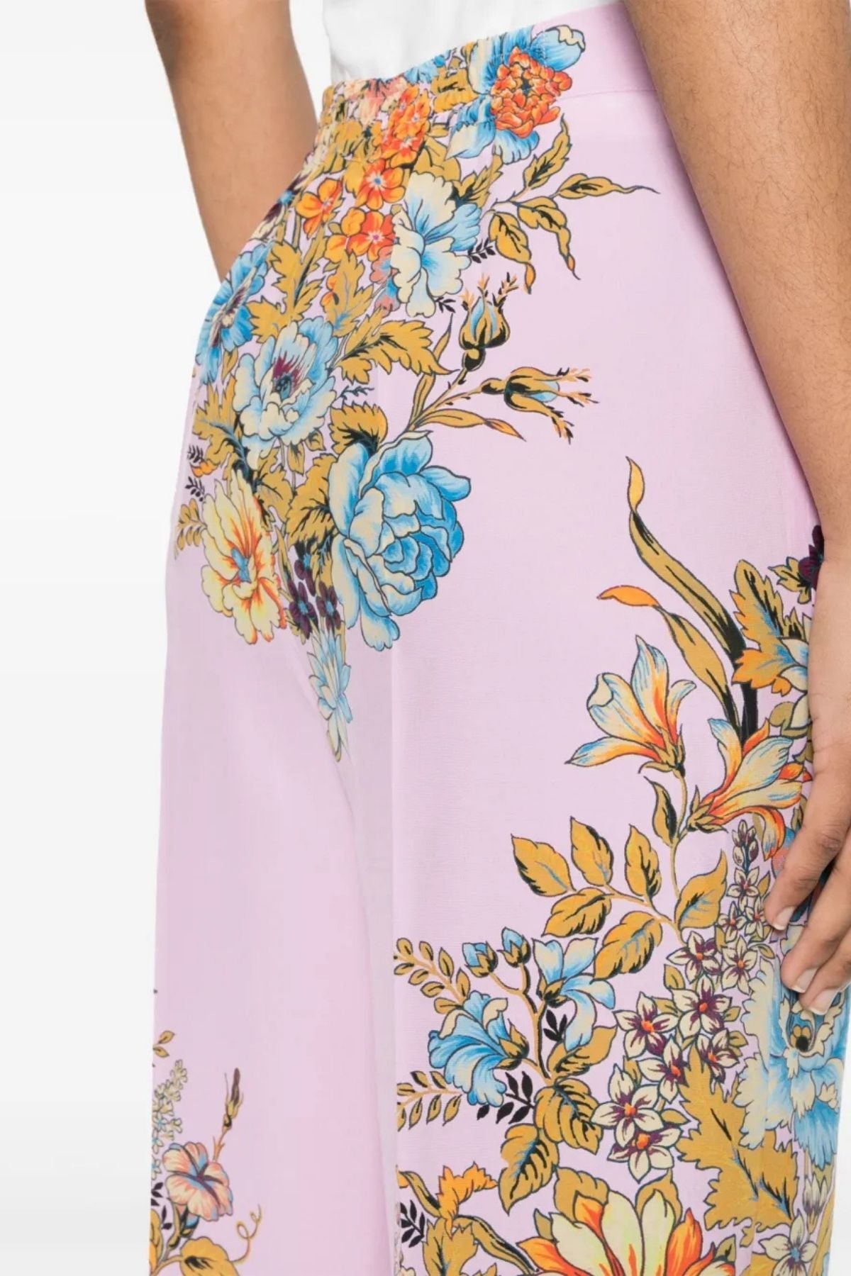 Etro Floral Silk Pyjama Pant - Pink Multi