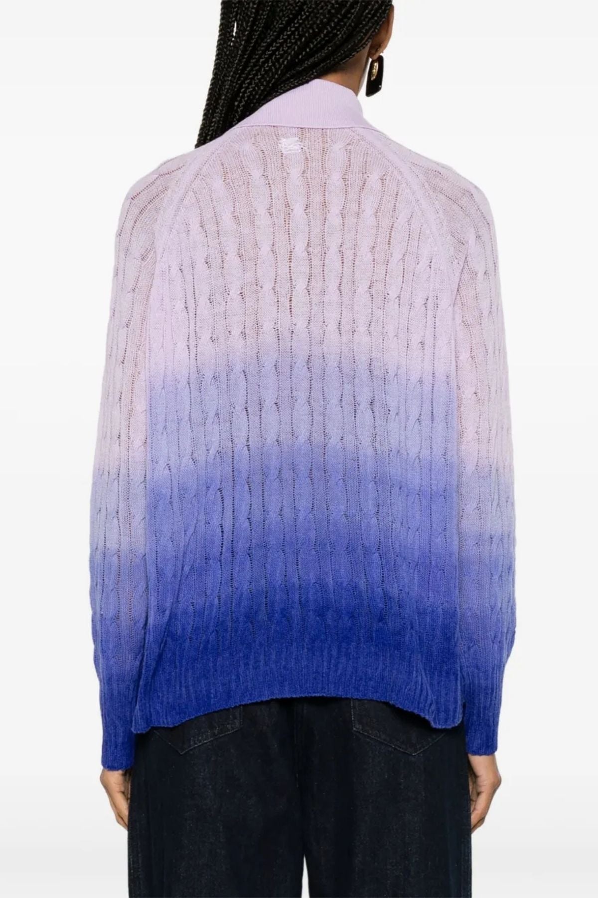 Etro Ombre Polo Neck Jumper - Blue Multi