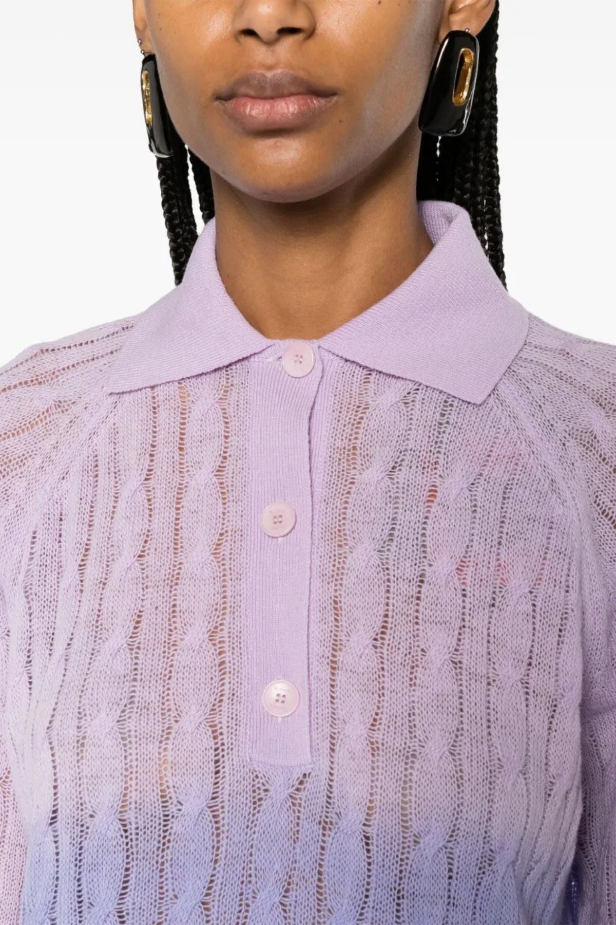 Etro Ombre Polo Neck Jumper - Blue Multi