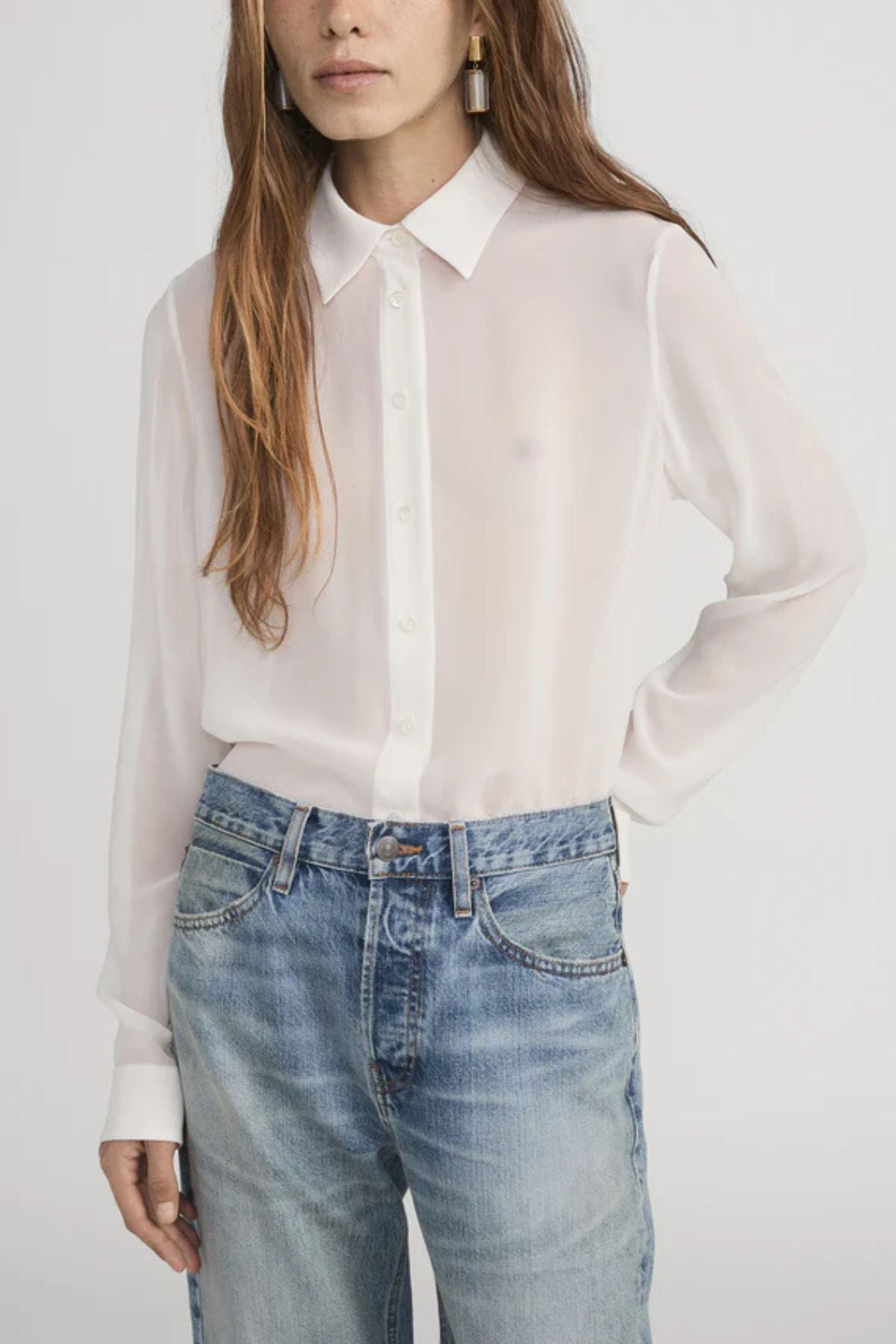 Frame Denim Cape Blouse - Cream