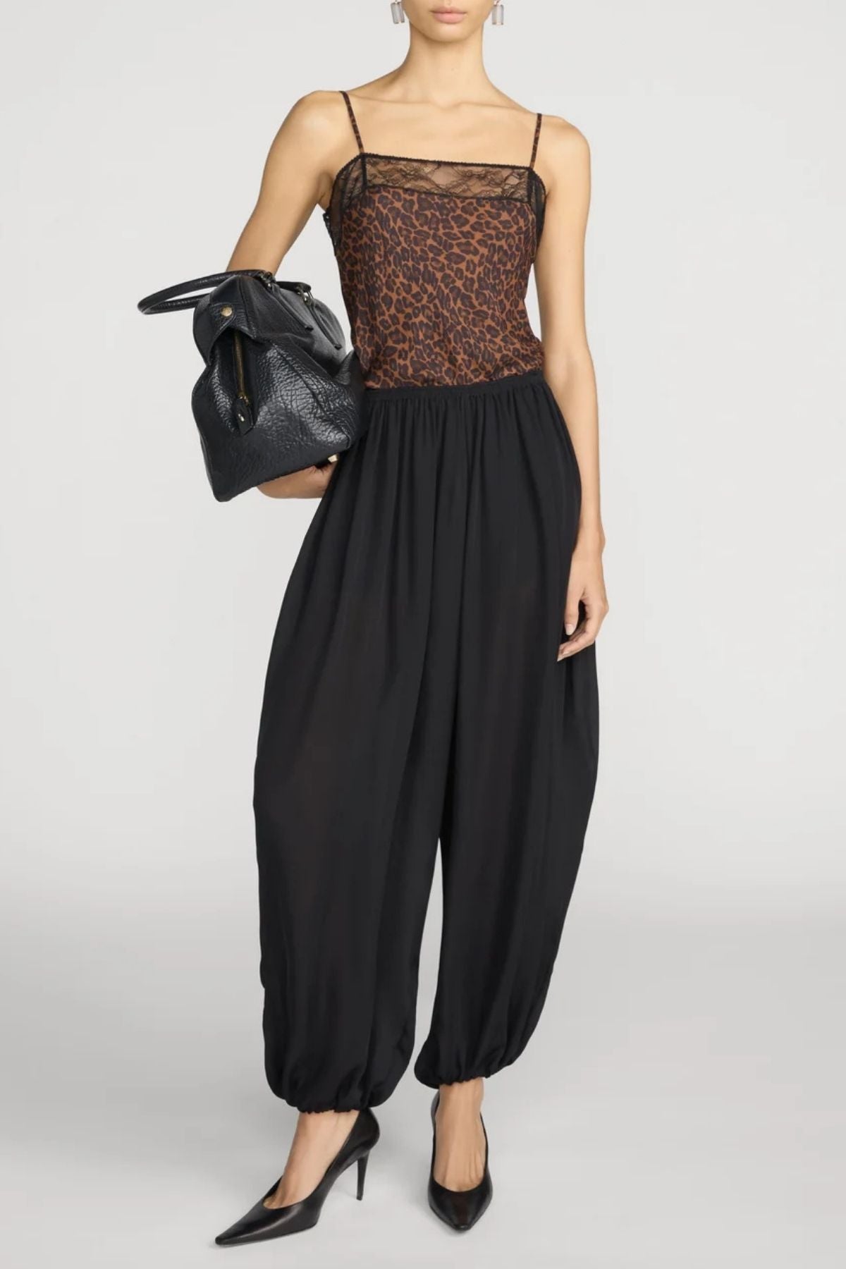 Frame Denim The Silk Balloon Pant - Black
