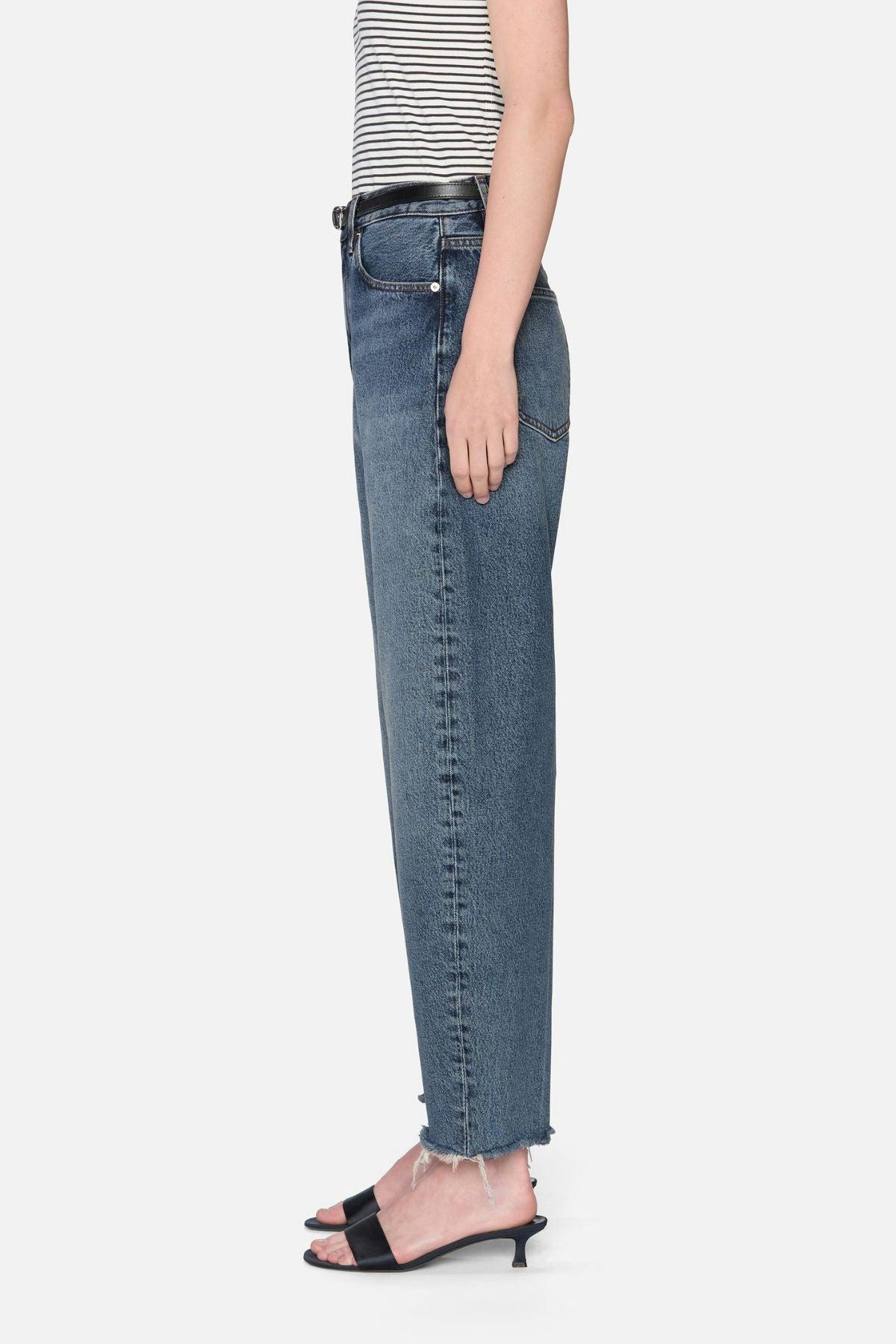 Frame Denim The Bubble Crop Raw Fray - Limitless