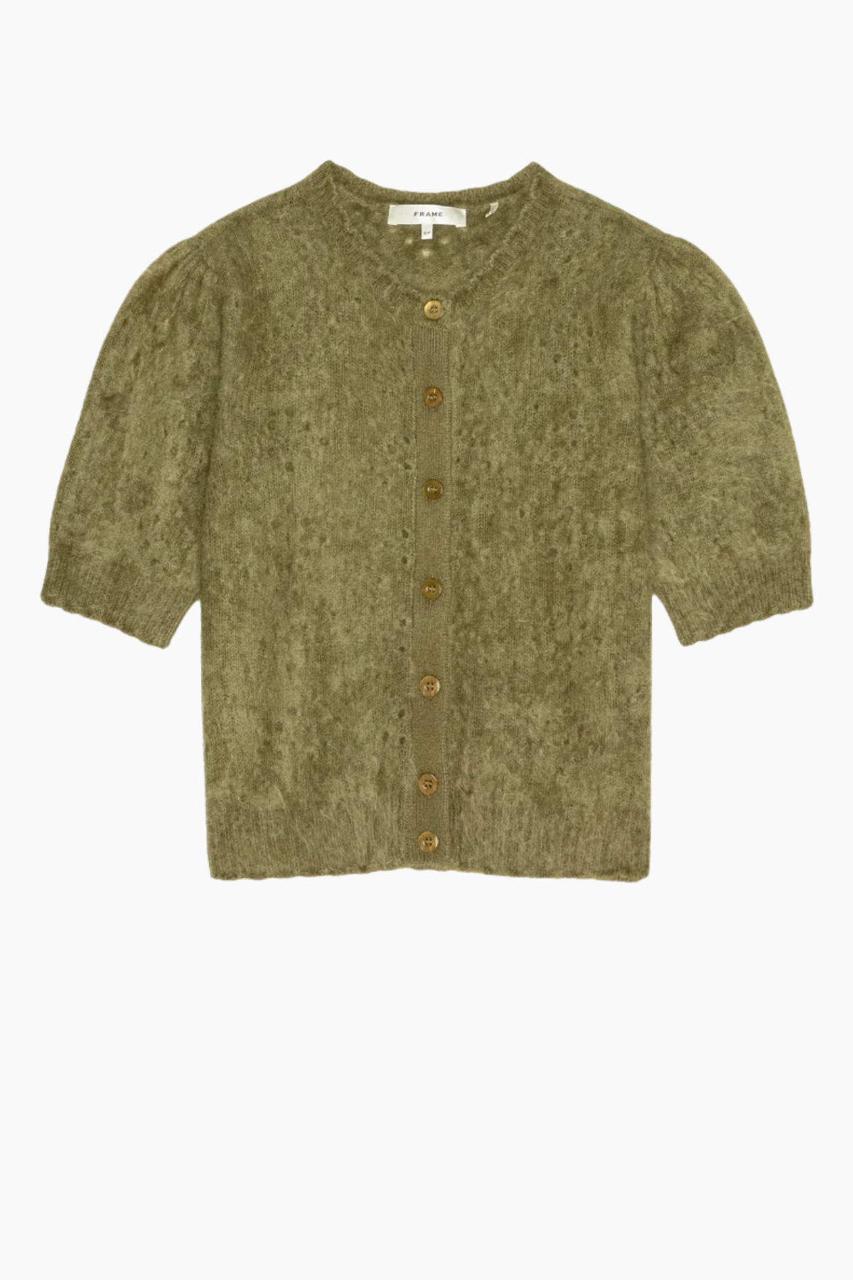 FRAME Denim The Cashmere Airy Cardigan - Deep Olive