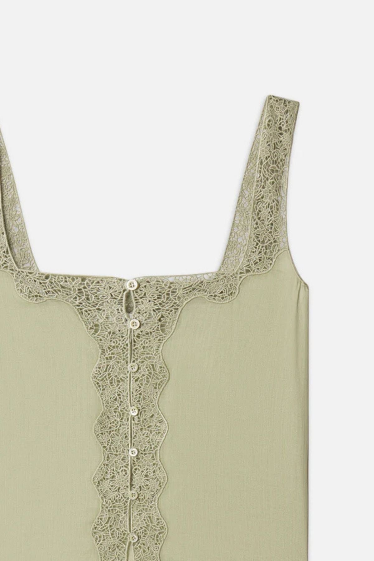 Frame Denim The Embroidered Tank - Sage