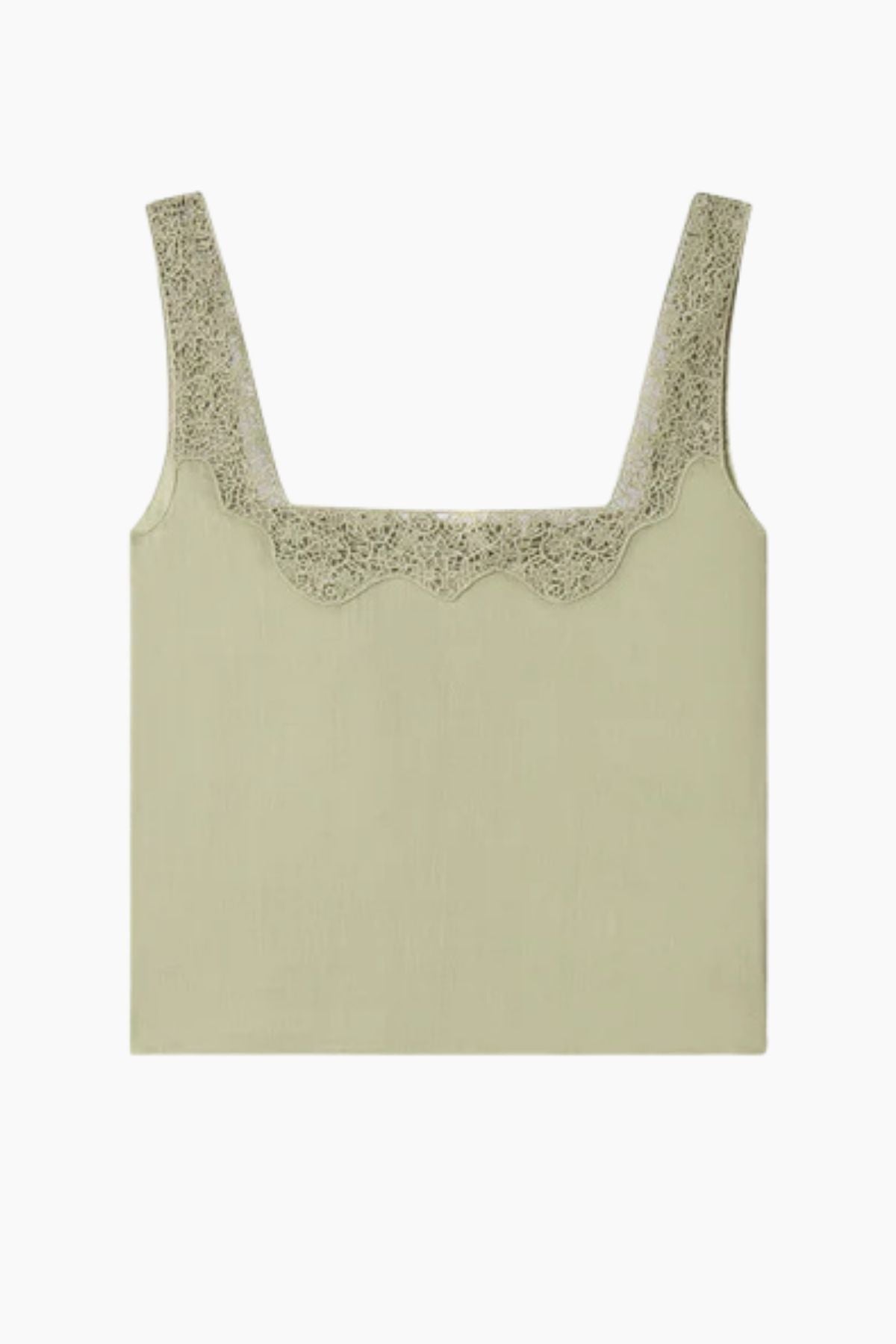 Frame Denim The Embroidered Tank - Sage