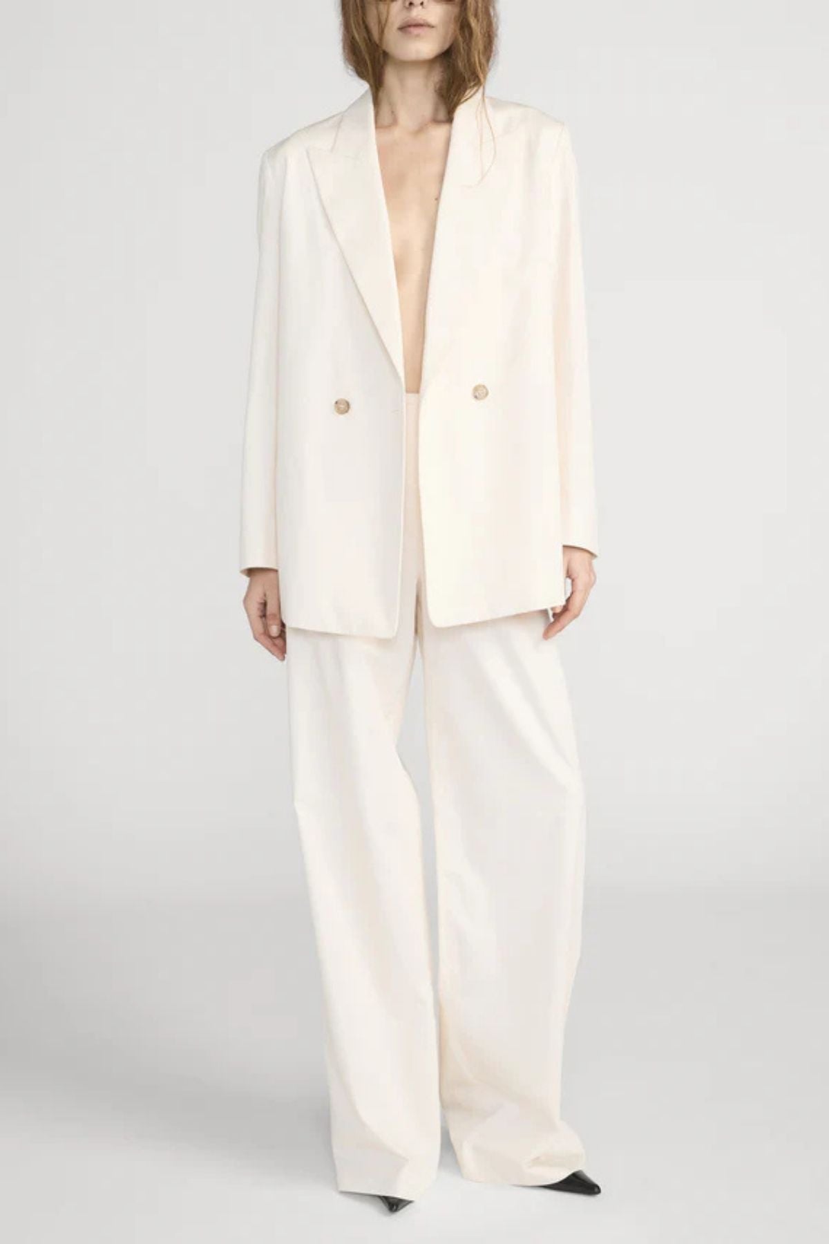 Frame Denim The Lounge Blazer - Ecru