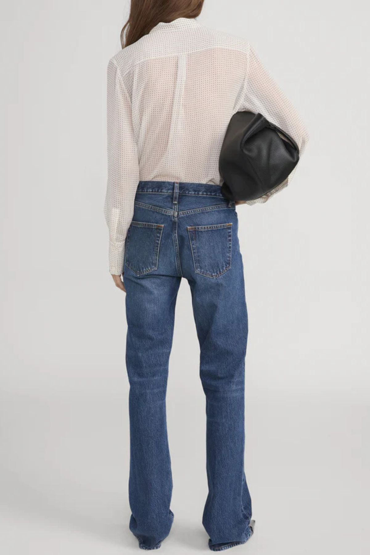 Frame Denim The Polka Dot Modern Tie Blouse - Ecru Multi