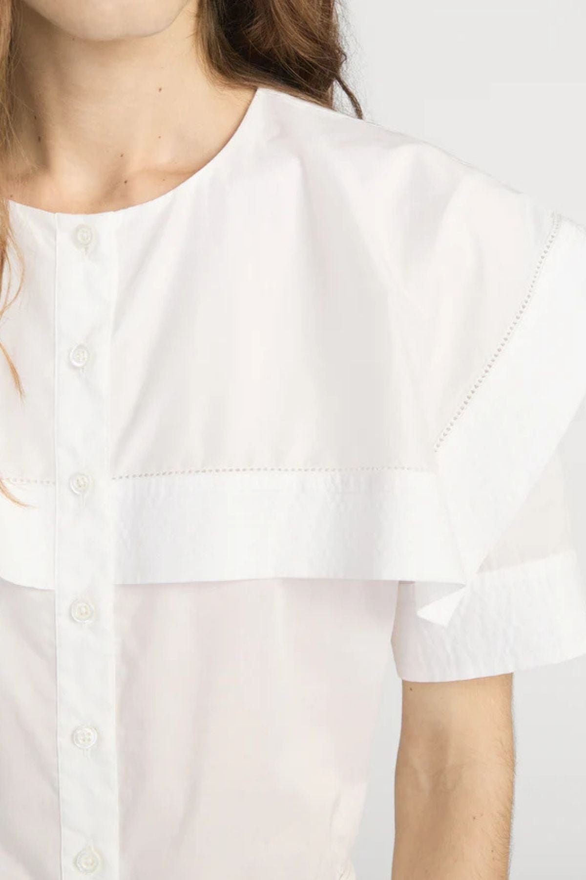 Frame Denim The Sleek Cape Shirt - White