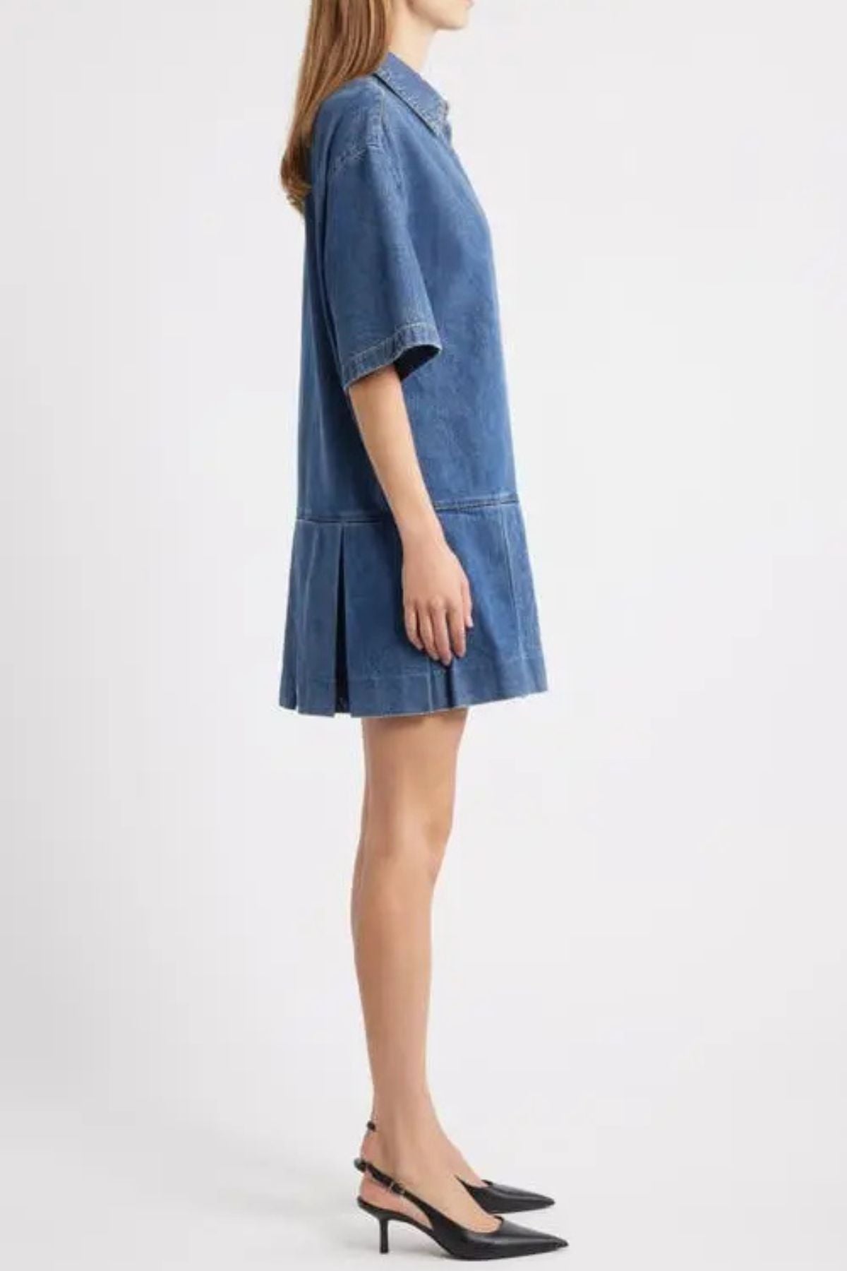 denim tennis dress FRAME The Tennis Dress