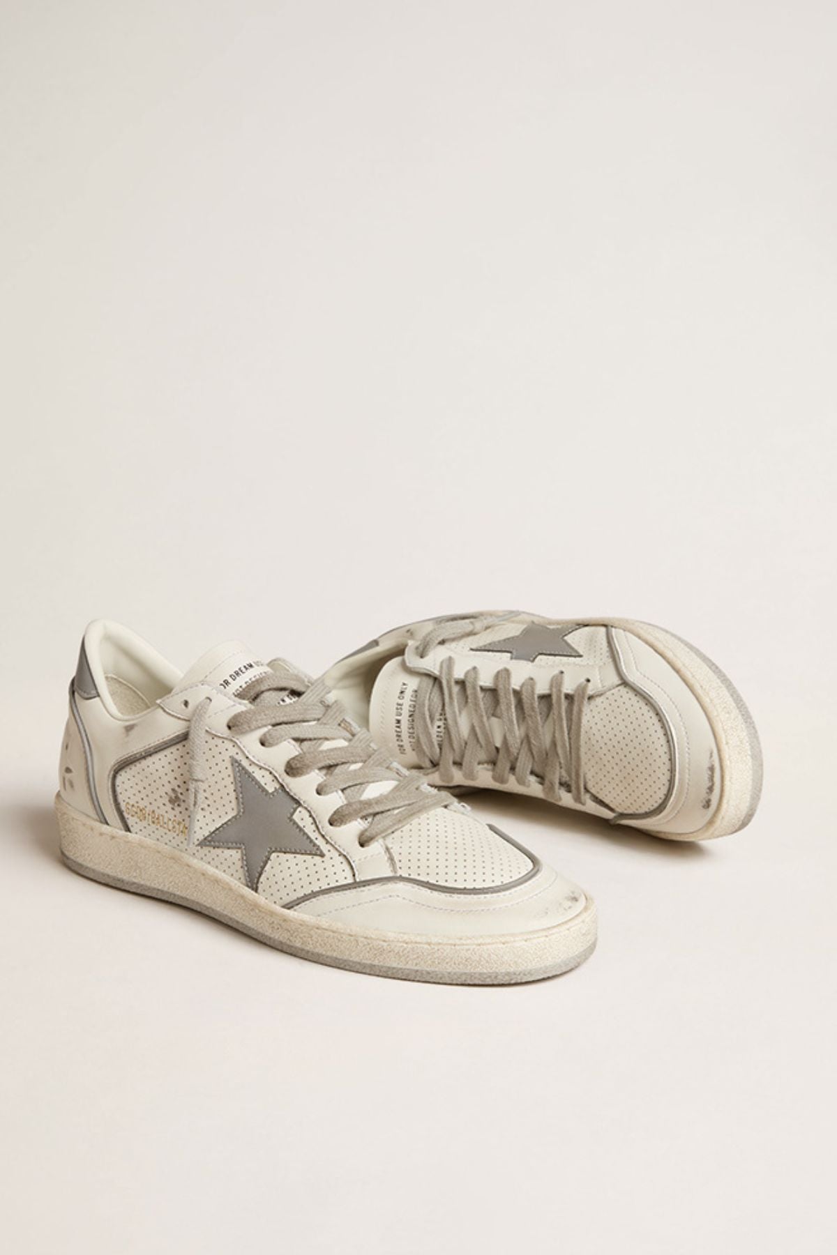 Golden Goose Ball Star Sneaker - White/ Silver