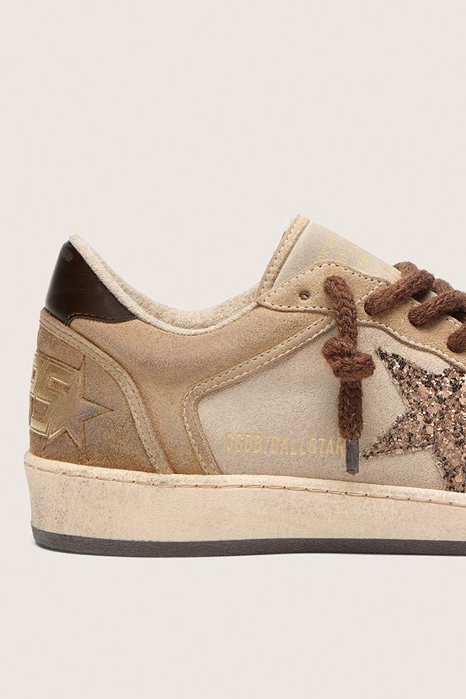 Golden Goose Ball Star Suede - Beige/ Brown
