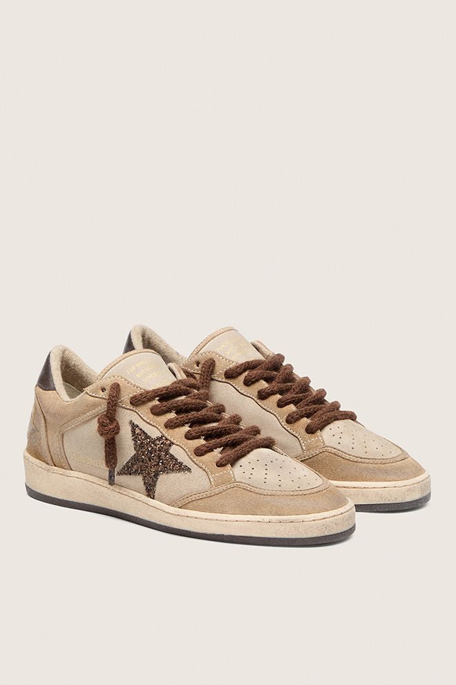 Golden Goose Ball Star Suede - Beige/ Brown