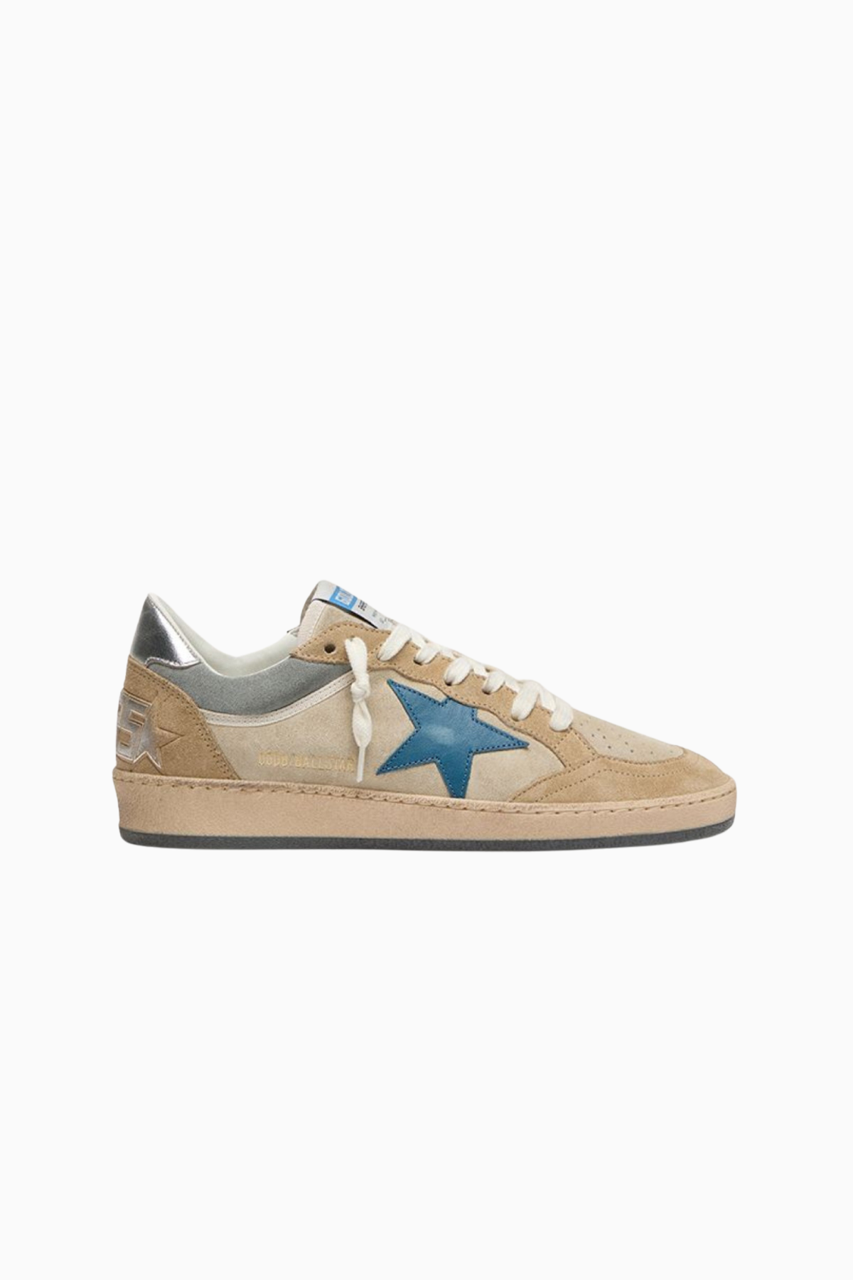 Golden Goose Ball Star Suede - Marble/ Quarry/ Silver
