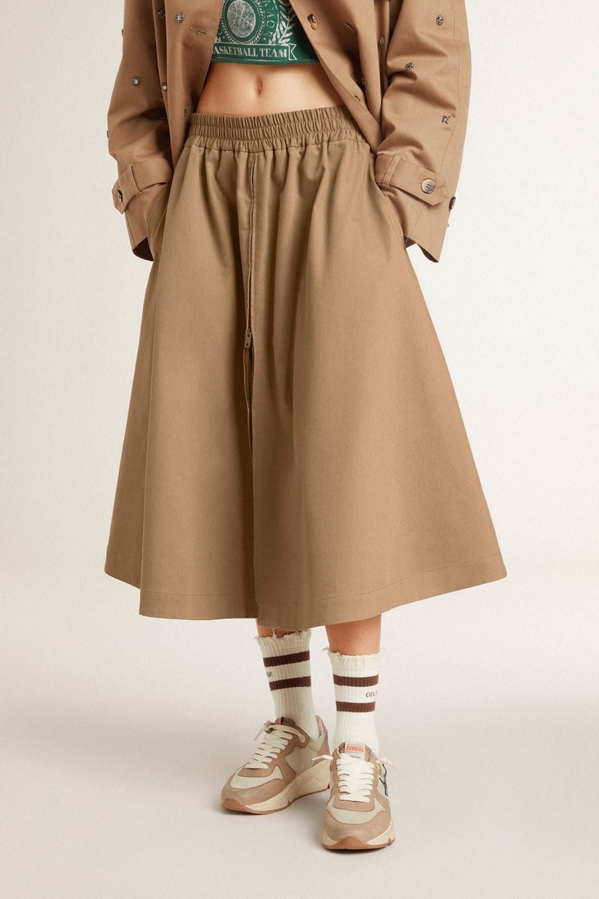 スカート Golden Goose 'Morena' skirt Golden Goose Morena Skirt - Khaki Beige – Grace Melbourne
