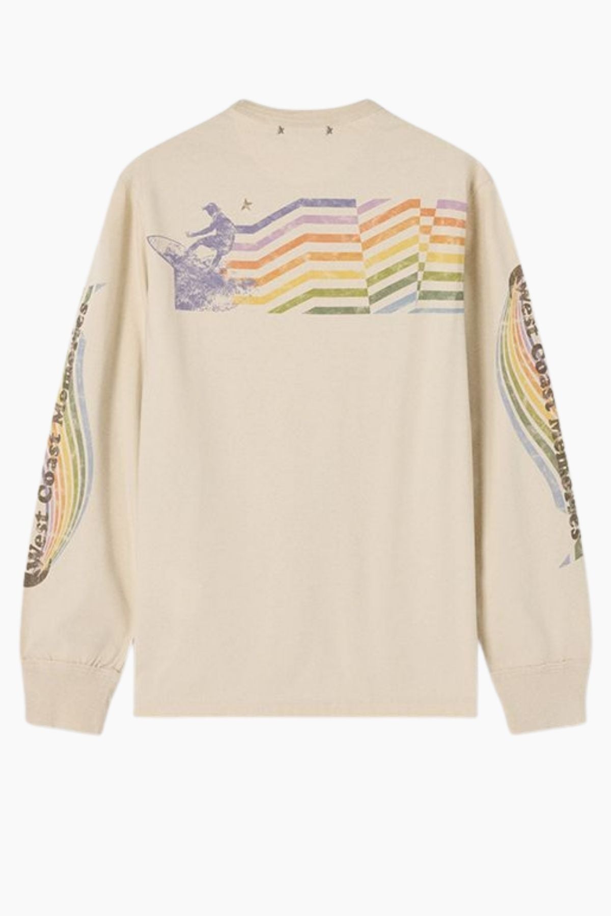 Golden Goose Garment Dyed LS T-Shirt - Dark Heritage White