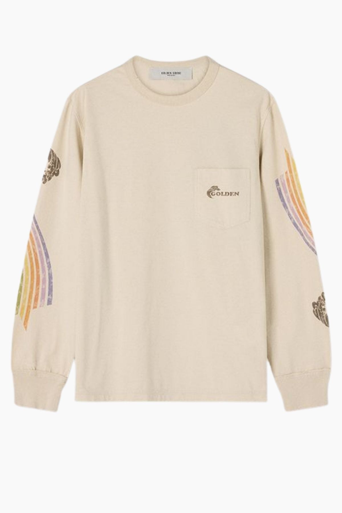Golden Goose Garment Dyed LS T-Shirt - Dark Heritage White