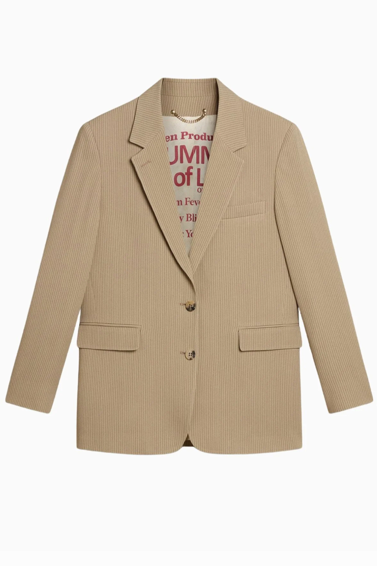 Golden Goose Maia Pinstripe Blazer - Travertine