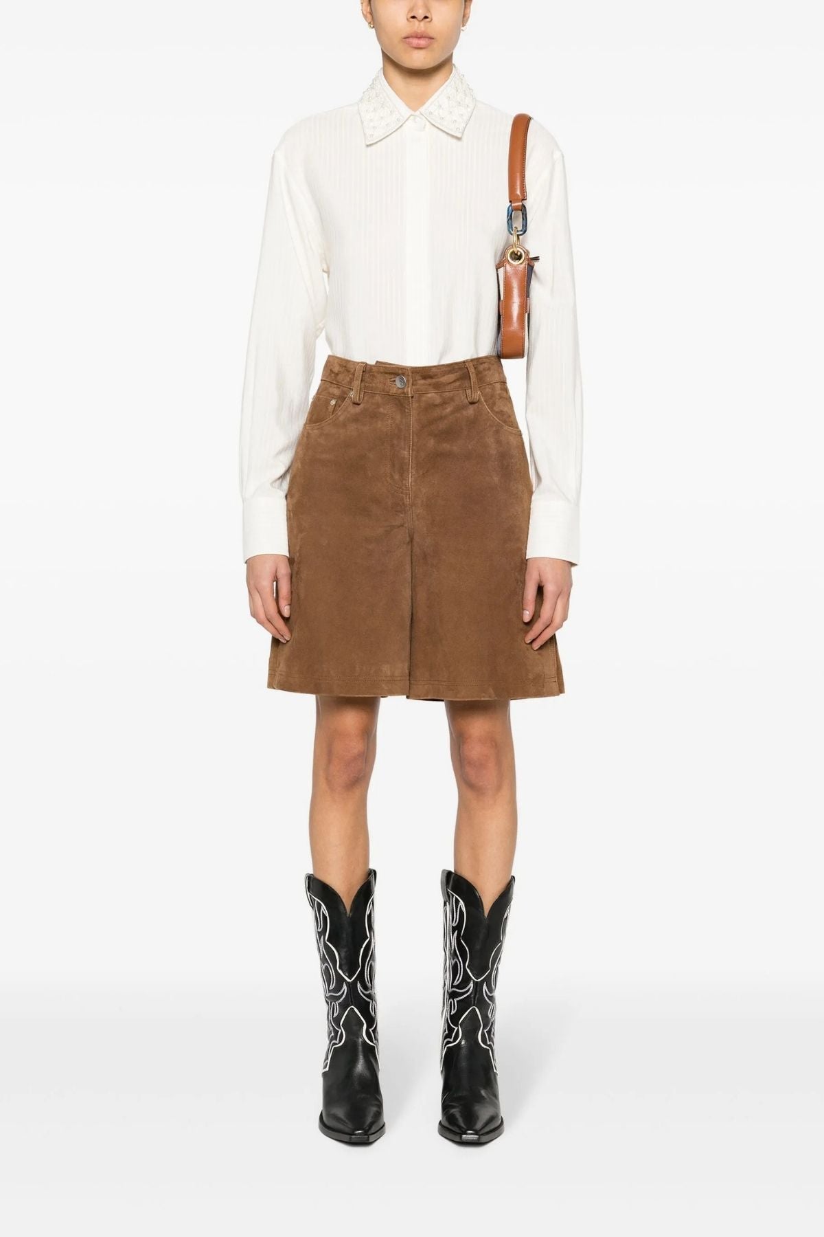 Golden Goose Pearl Collar Boyfriend Shirt - Heritage White