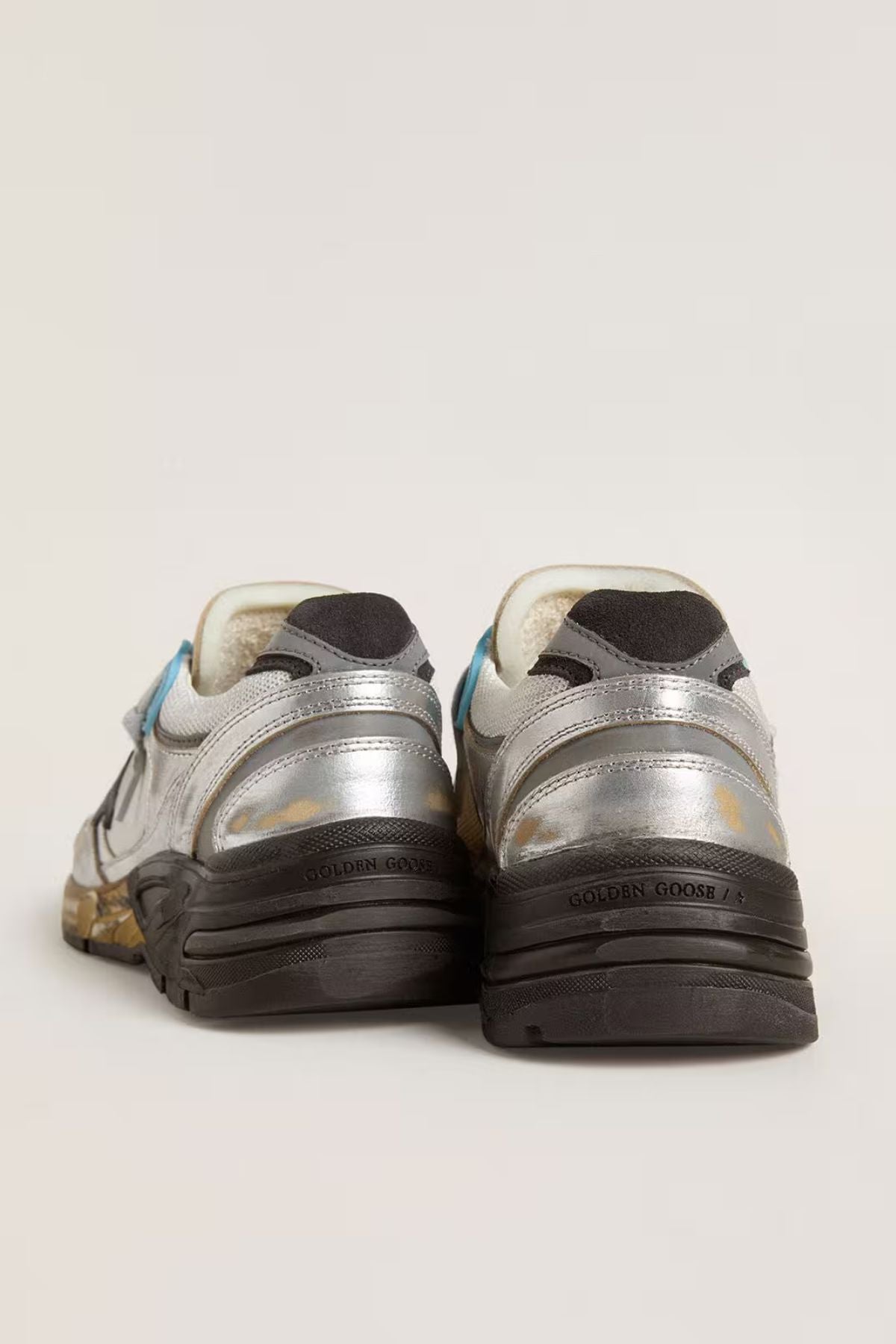 Golden Goose Running Dad Mesh Sneakers - Silver/ Grey/ White