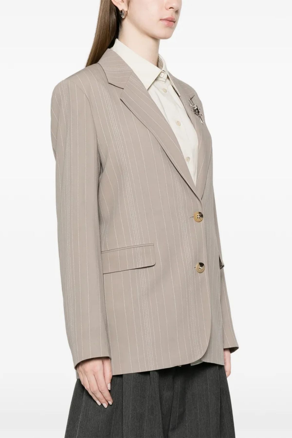 Golden Goose Blazer Pinstripes - Roasted Cashew