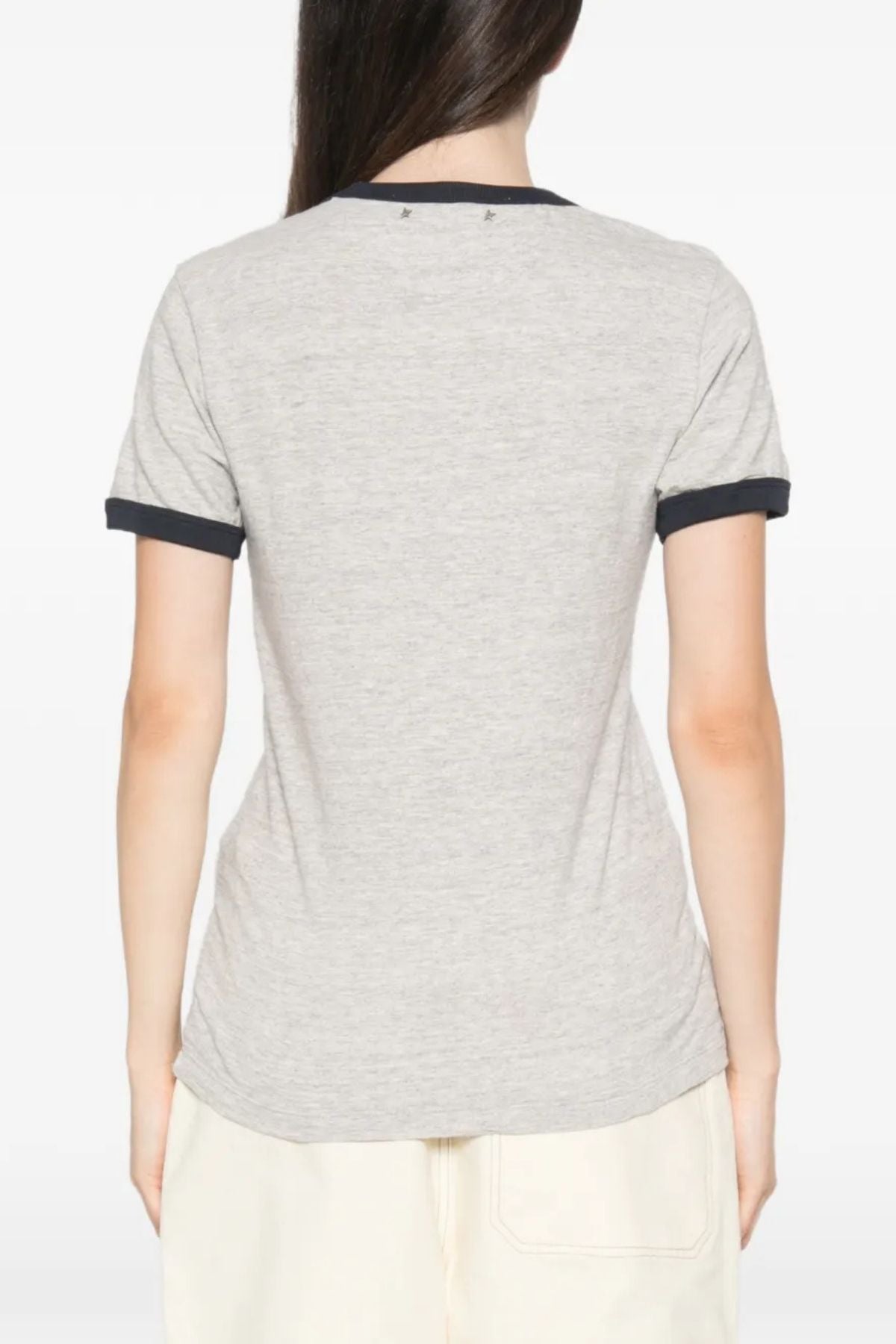Golden Goose Ringer T-Shirt - Grey Melange