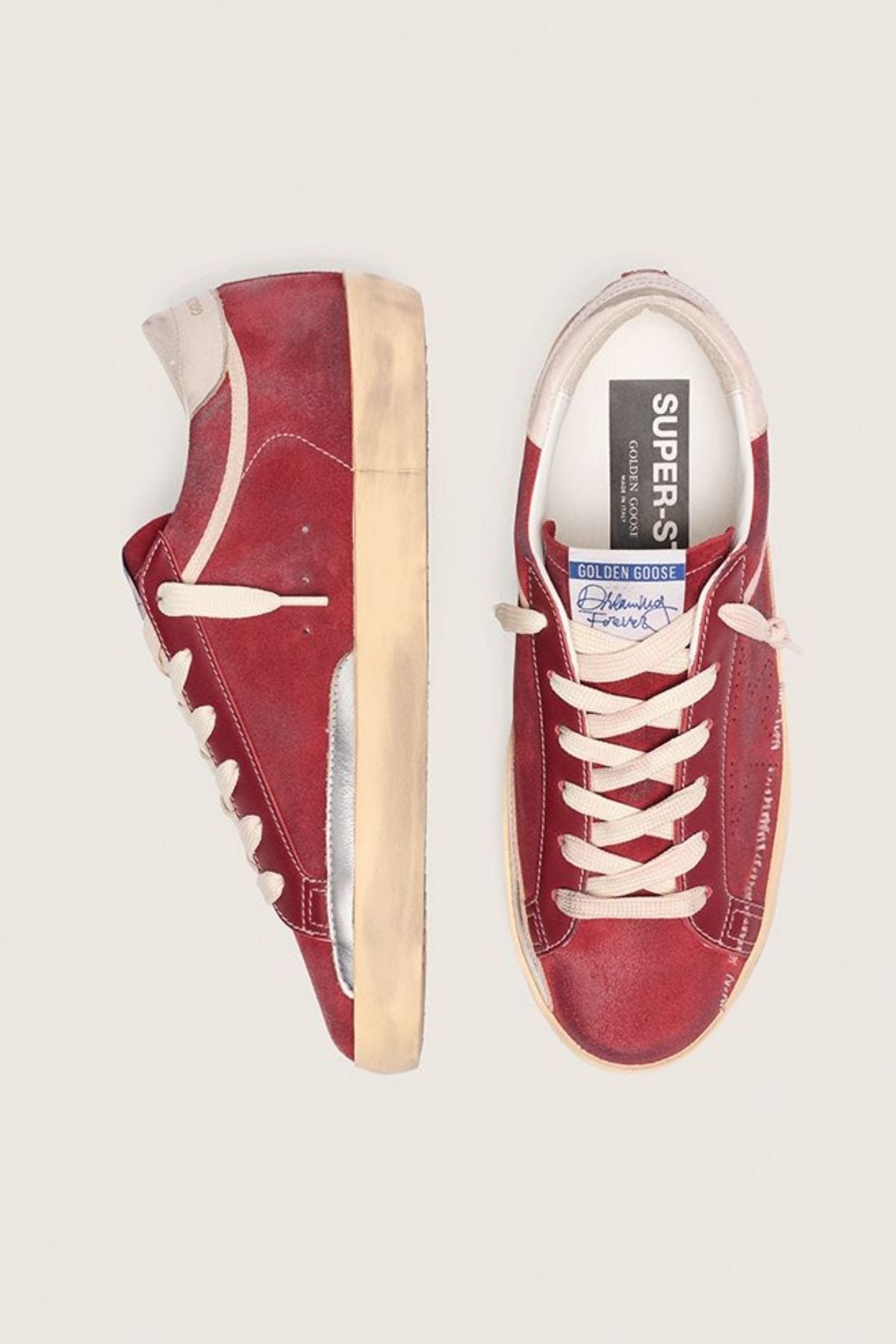 Golden Goose Super Star Suede - Red/ White