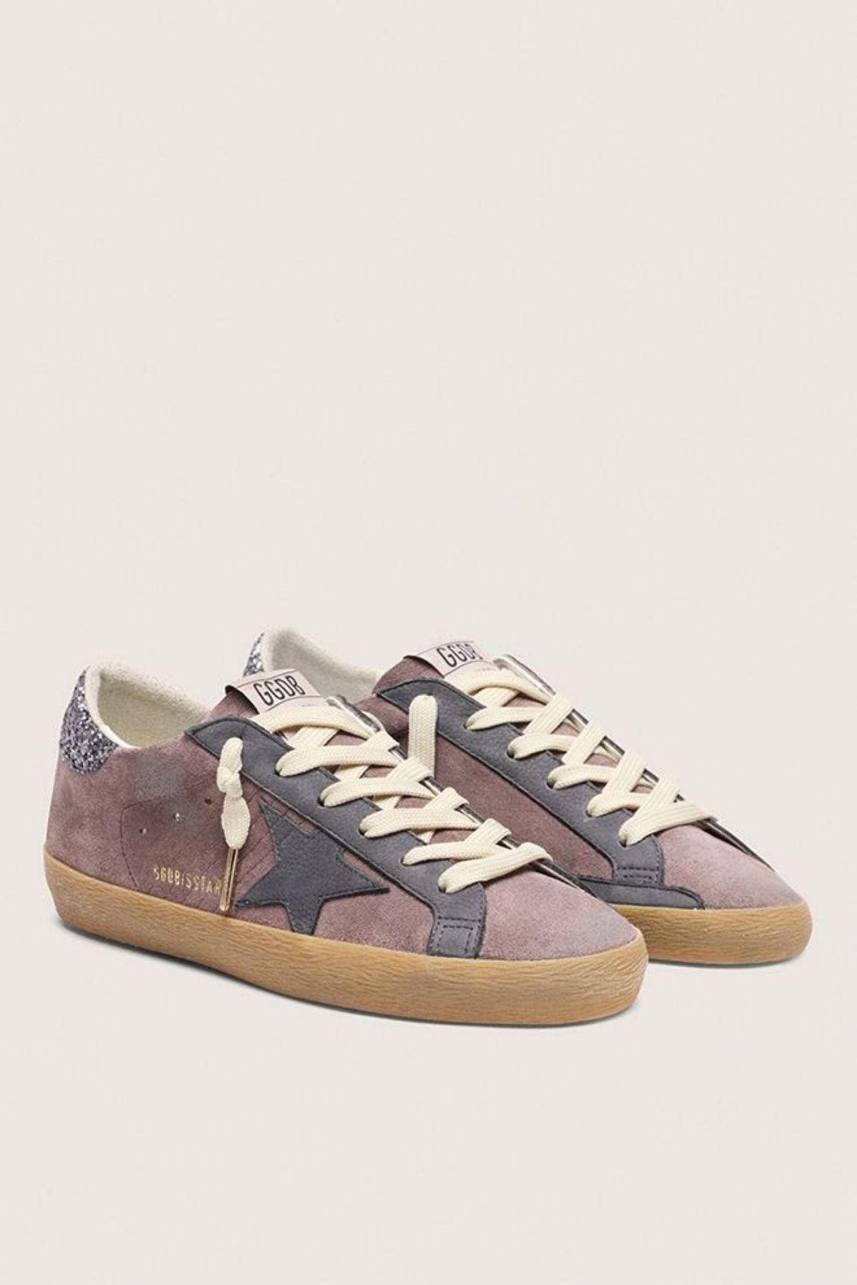 Golden Goose Super Star Suede Upper Nabuk Star - Lavander Grey/ Dark Grey/ Light Grey