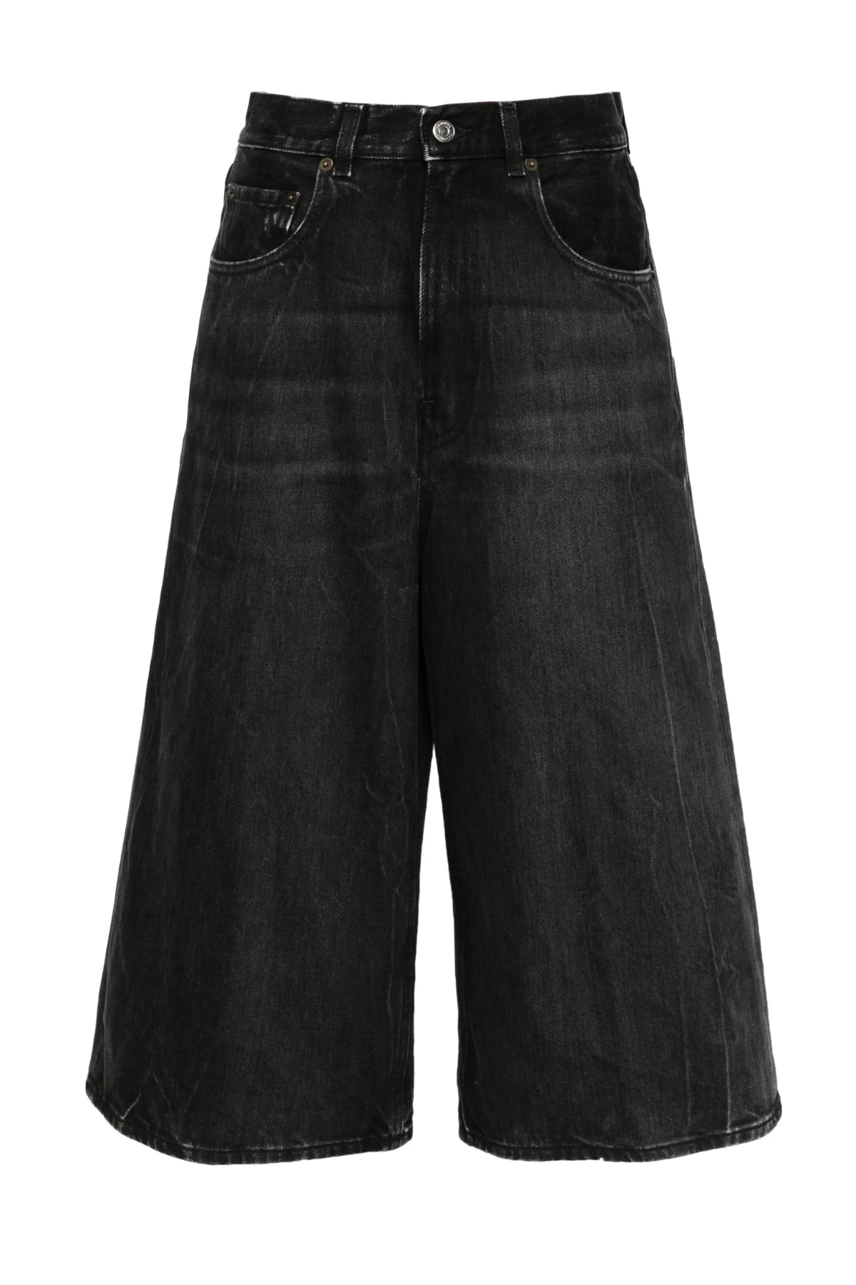 Haikure Belle Denim Culotte - Mid Black