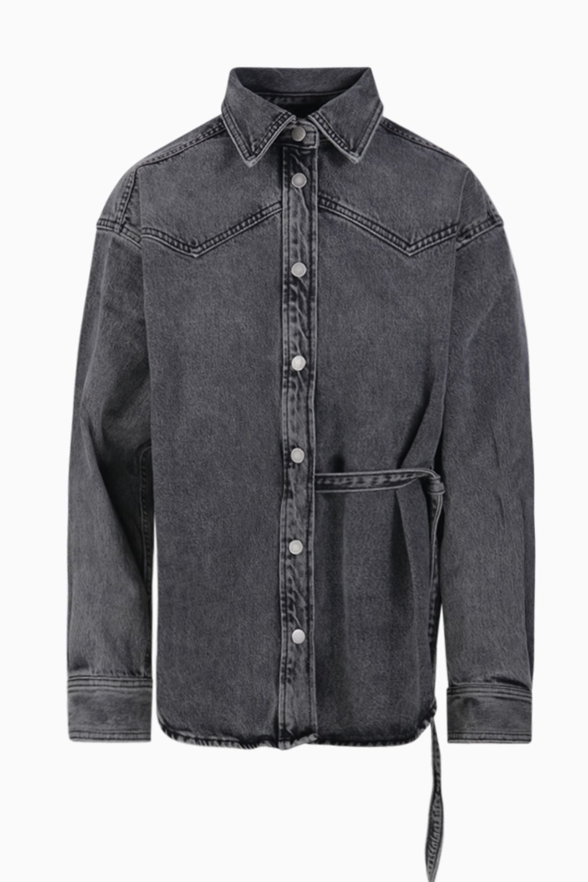Haikure Belty J Over Shirt - Flannel Grey