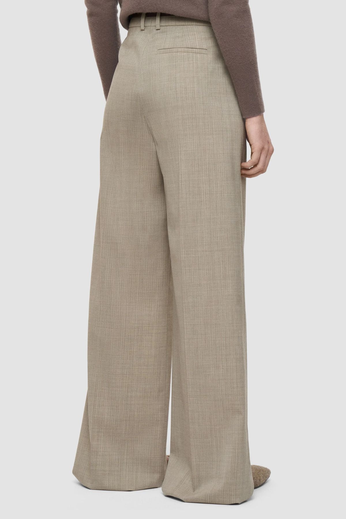 Joseph Alana Melange Wool Trouser - Affogatto