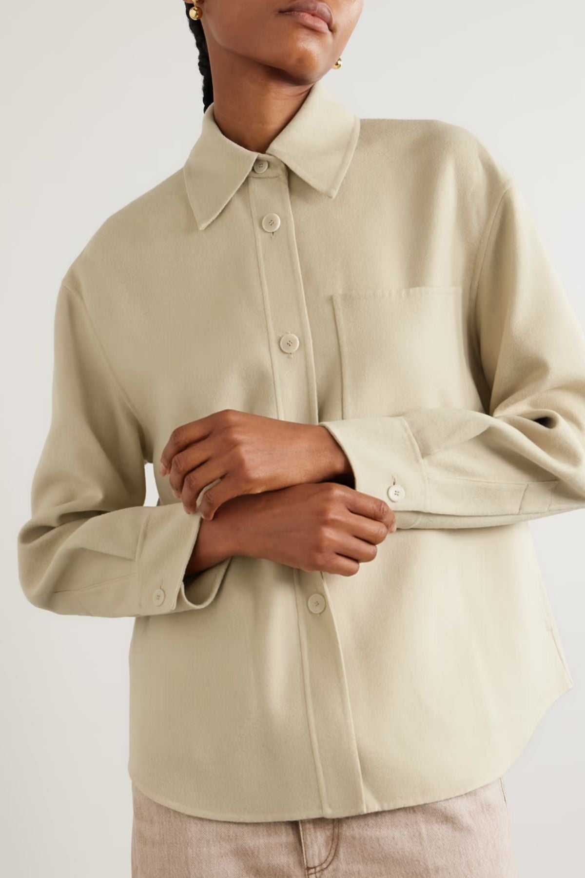 Joseph Jelia Light Double Face Overshirt- Affogatto