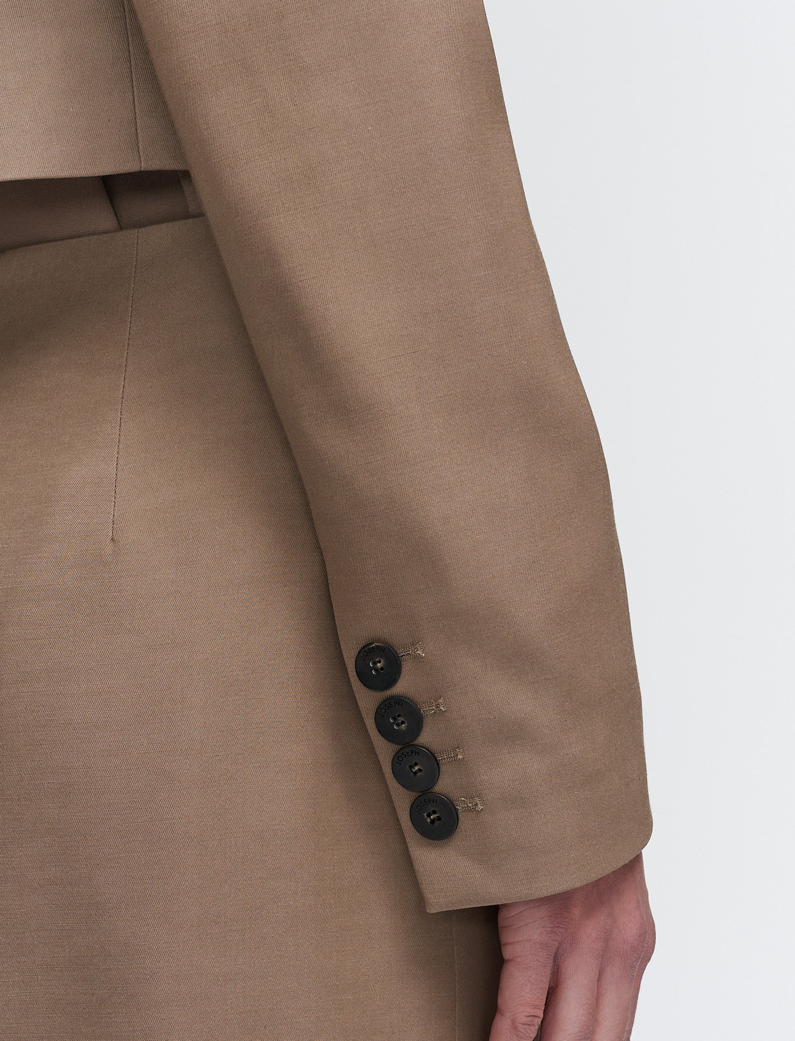Joseph Sami Cady Twill Crop Blazer - Sable