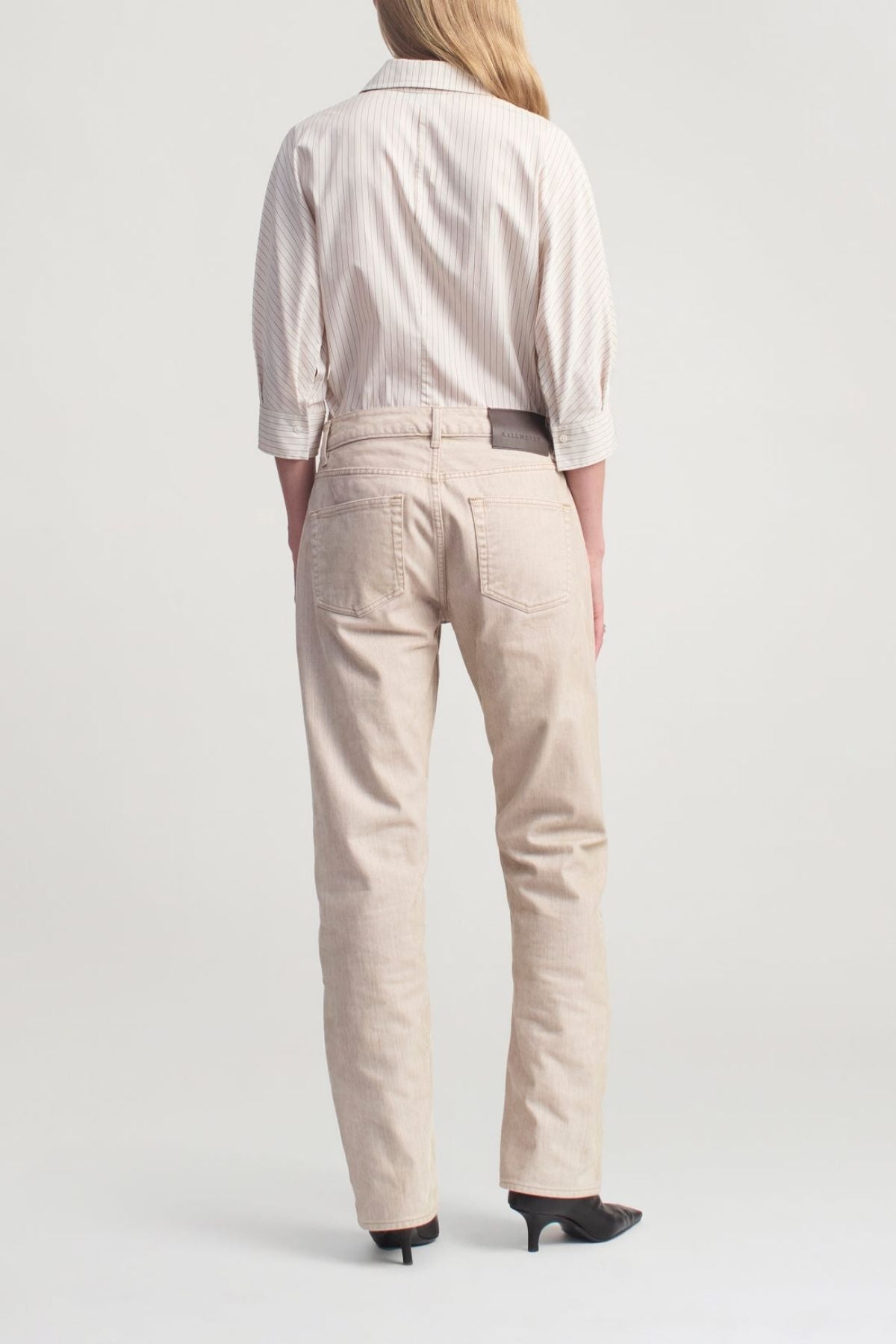KALLMEYER Colette 3/4 Sleeve Shirt - Sepia Stripe