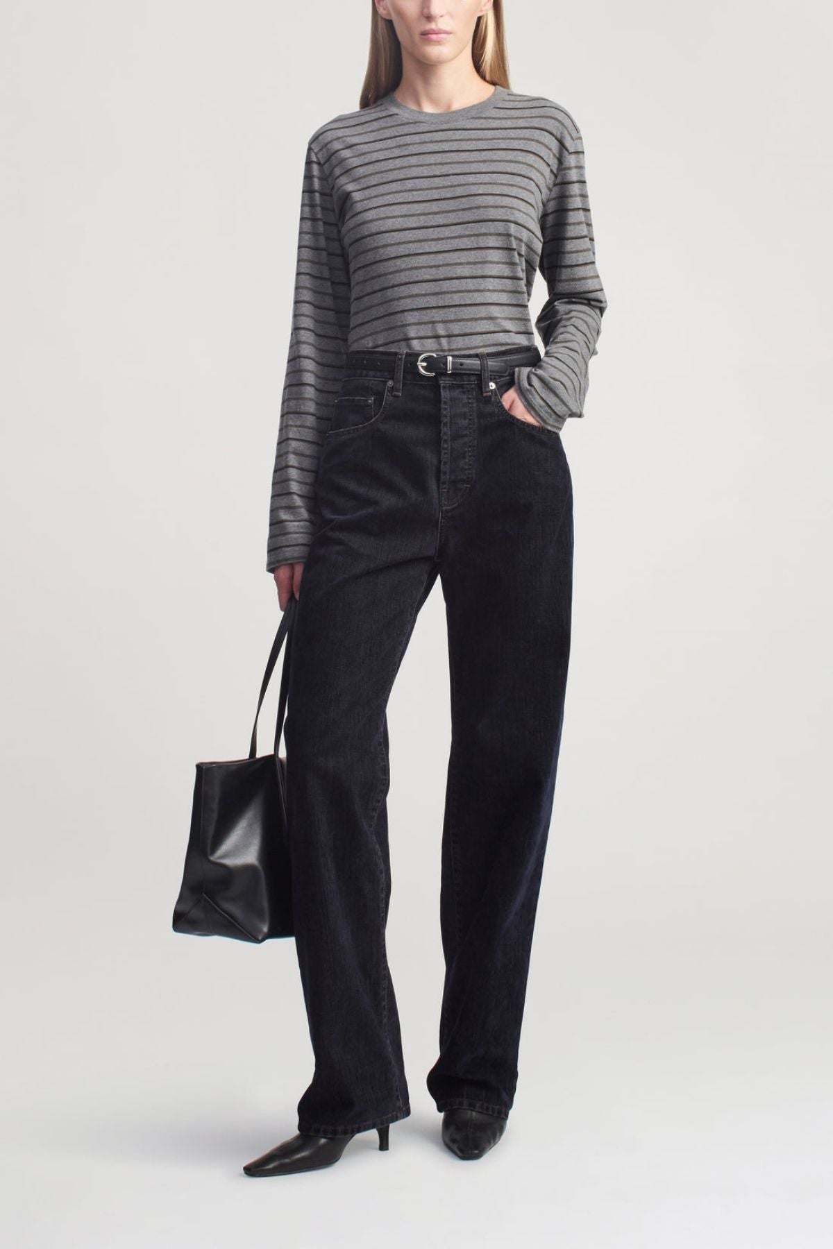 KALLMEYER Wynn LS T-Shirt - Charcoal Stripe