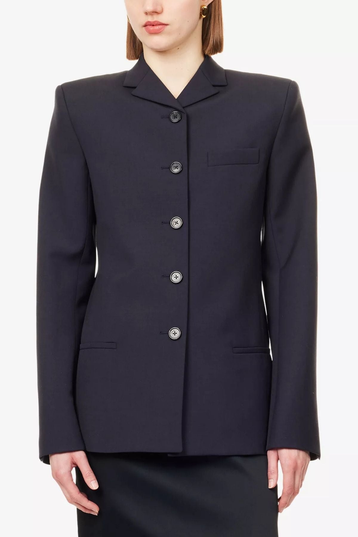 KHAITE Celton Blazer - Dark Navy