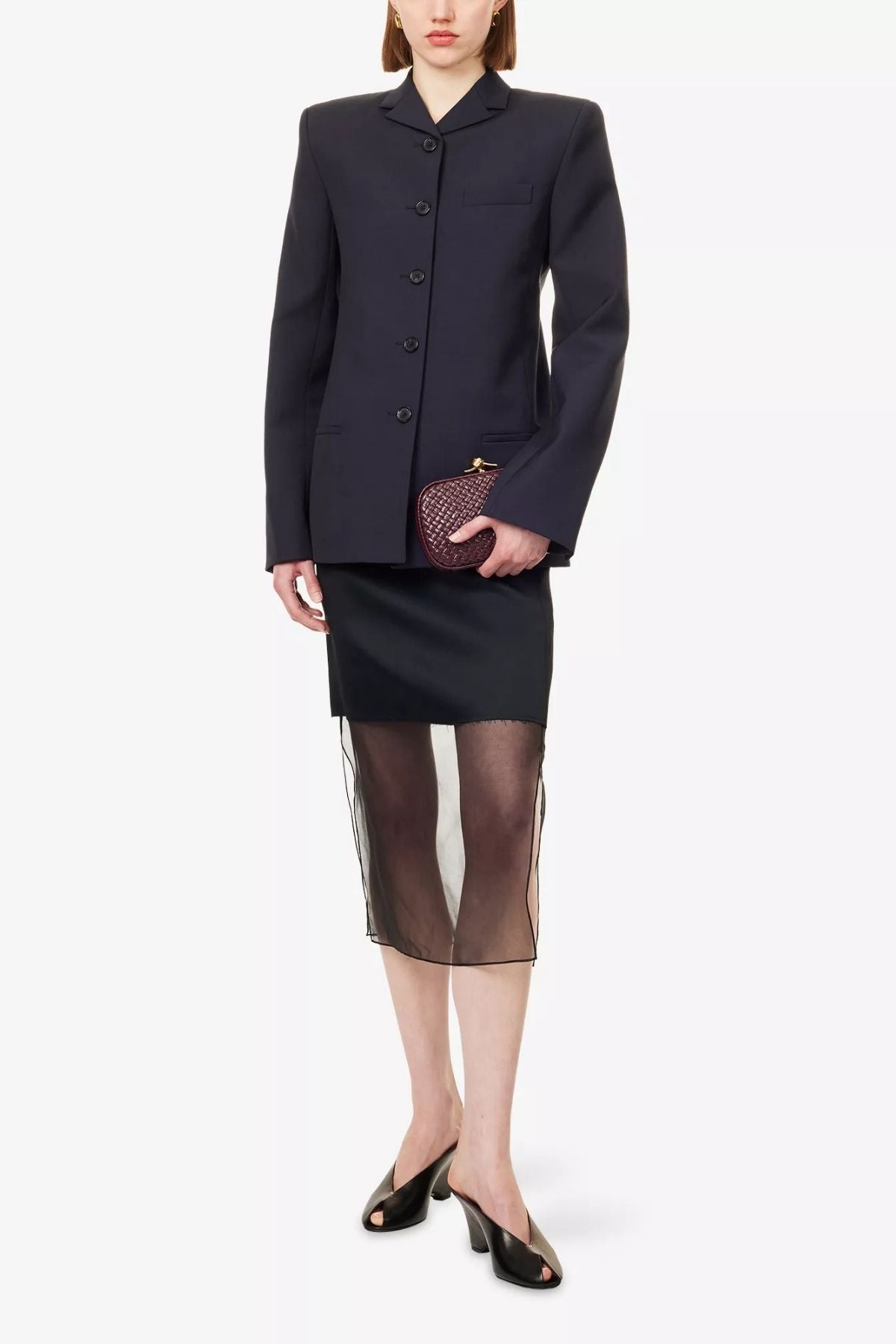 KHAITE Celton Blazer Dark Navy | GRACE Melbourne