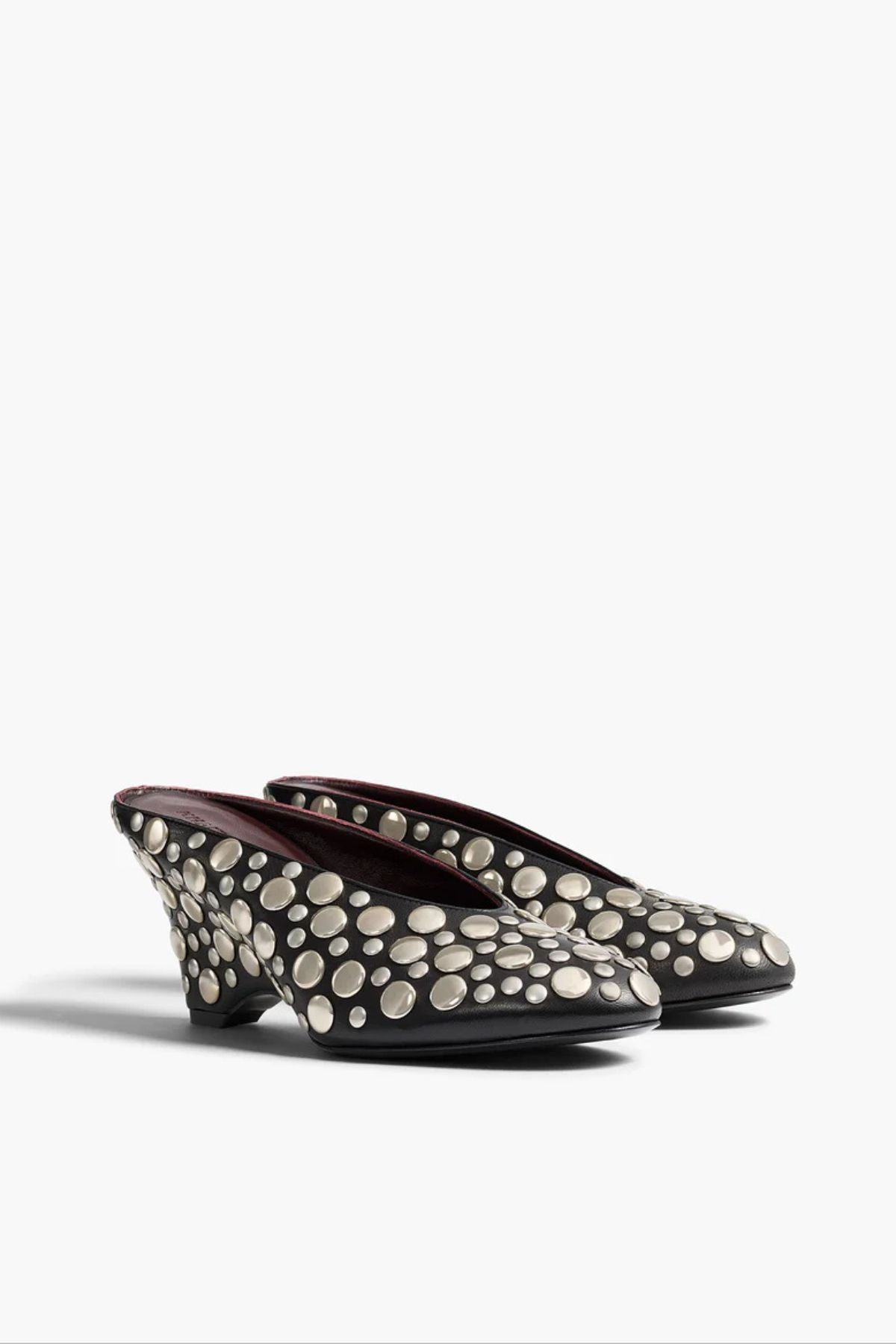 KHAITE Cloak Mule with Studs - Black