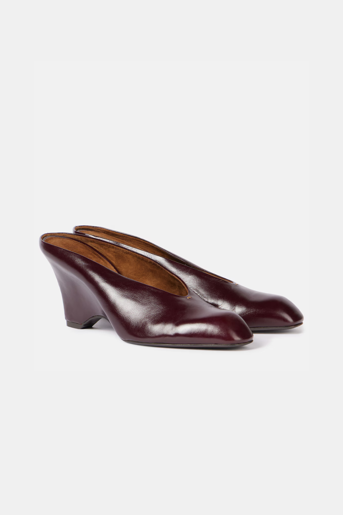 KHAITE Colt Wedge Mule - Bordeaux
