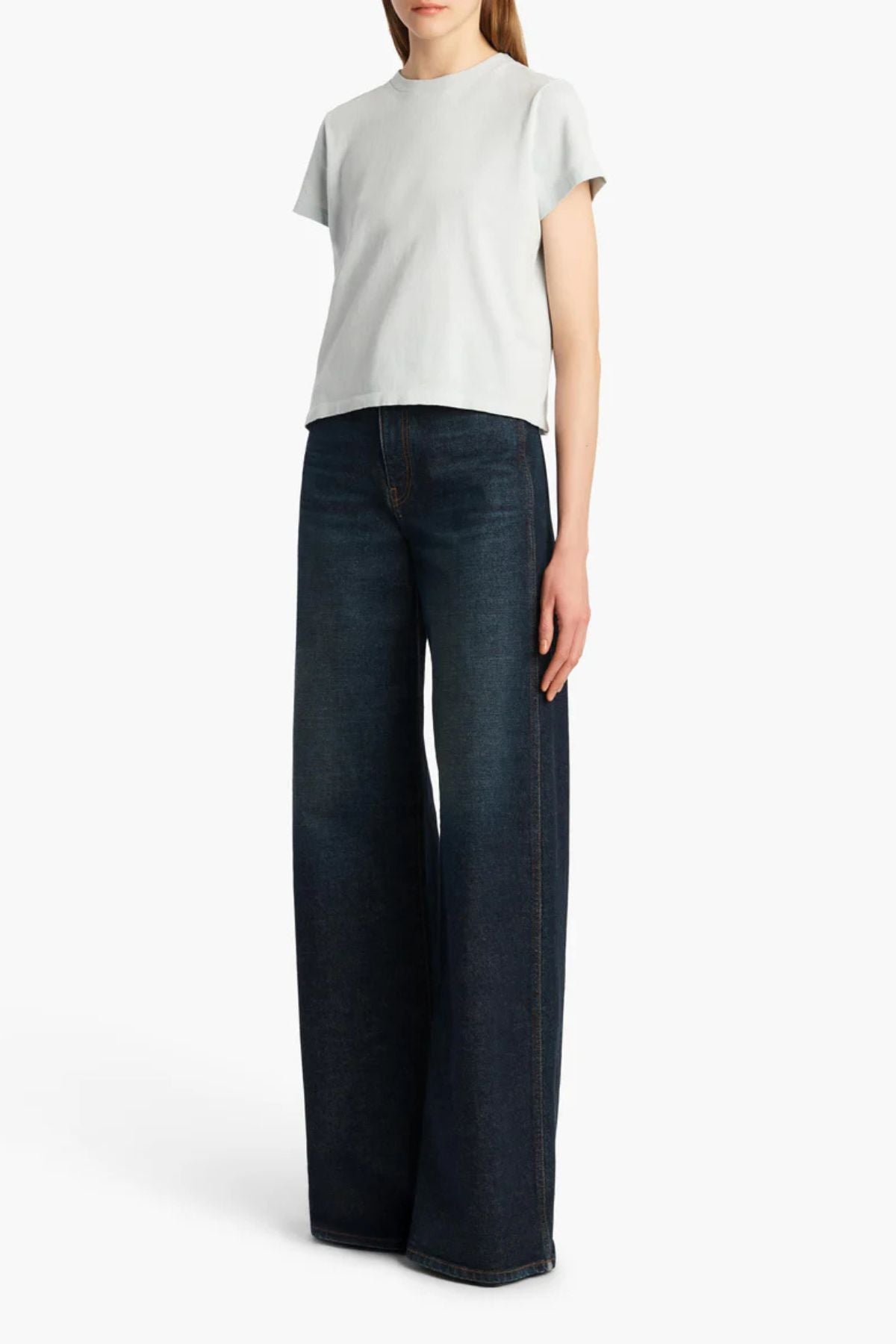 KHAITE Emmylou T-Shirt - Blue Ice