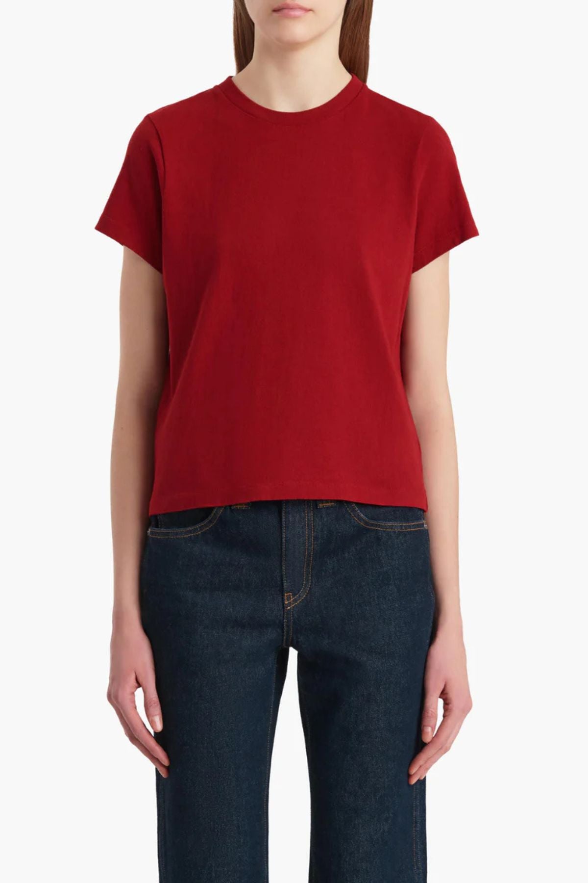 KHAITE Emmylou T-Shirt - Crimson