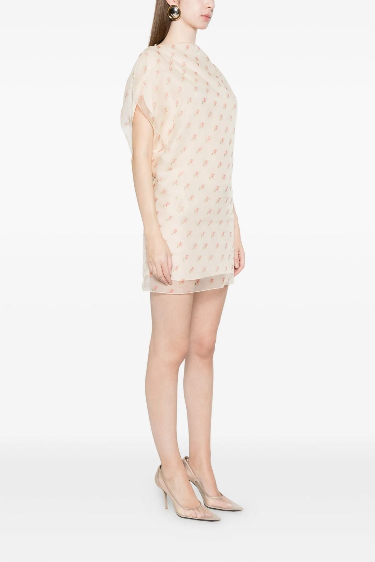 KHAITE Erin Mini Dress - Soft Pink