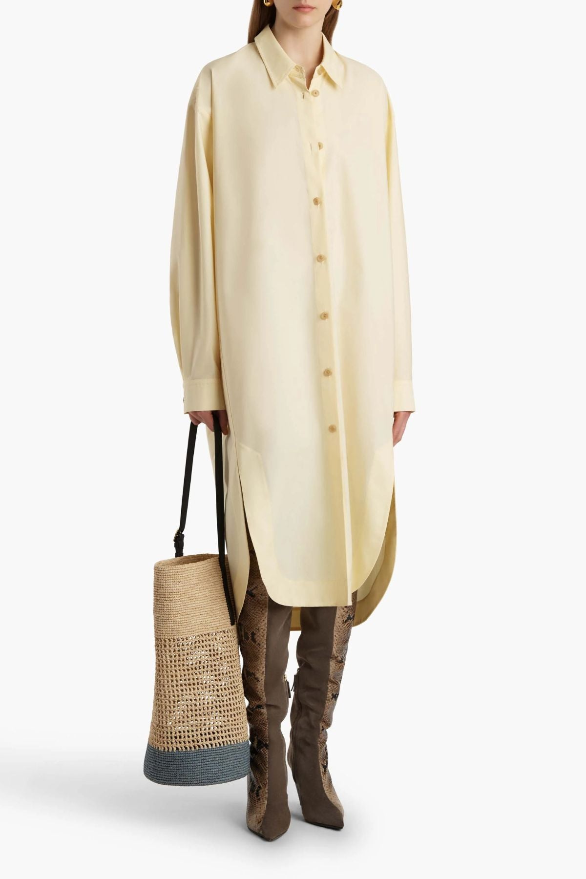 KHAITE Gloria Dress - Pale Yellow