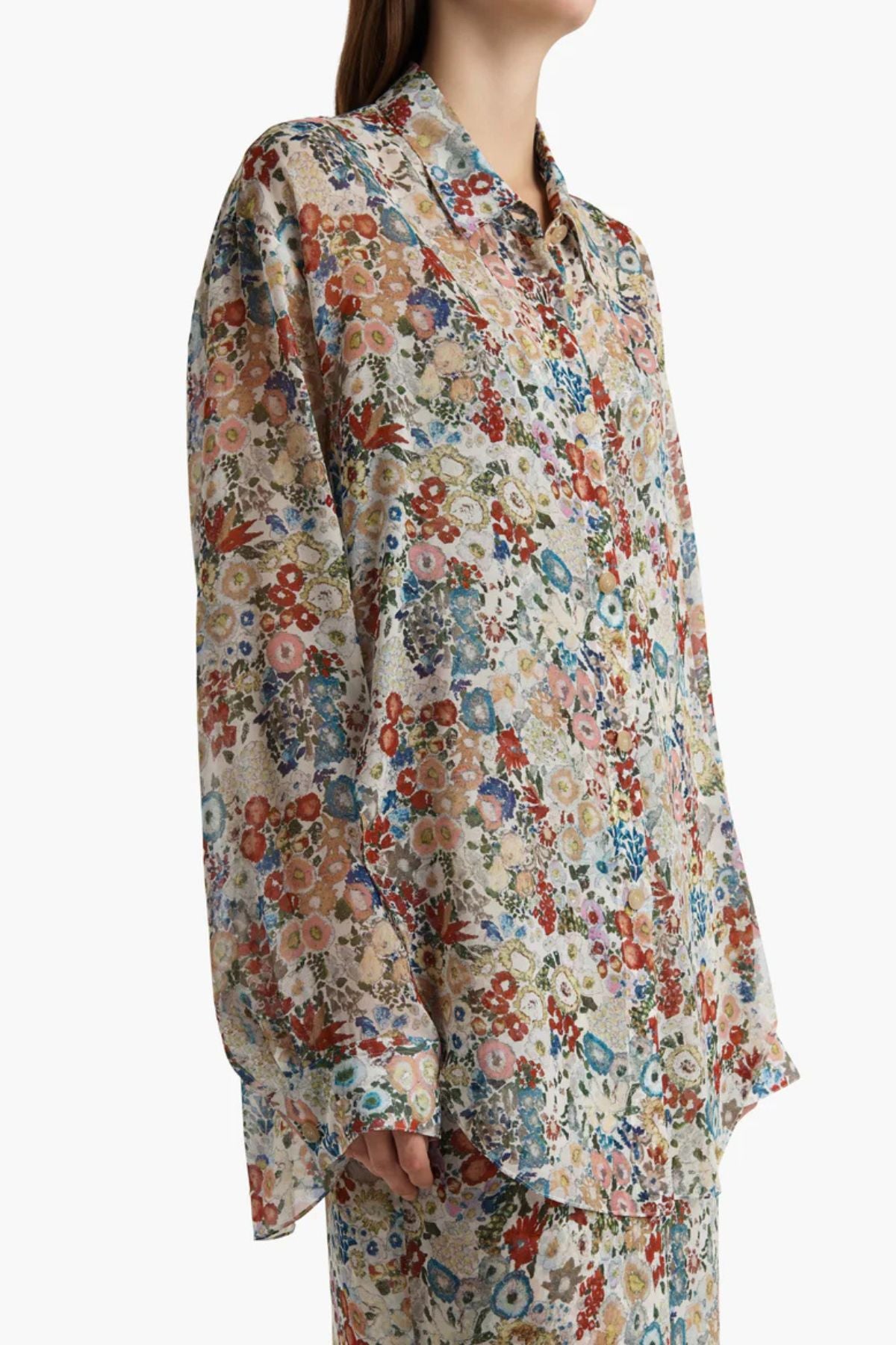 KHAITE Goya Shirt - Cream Multi