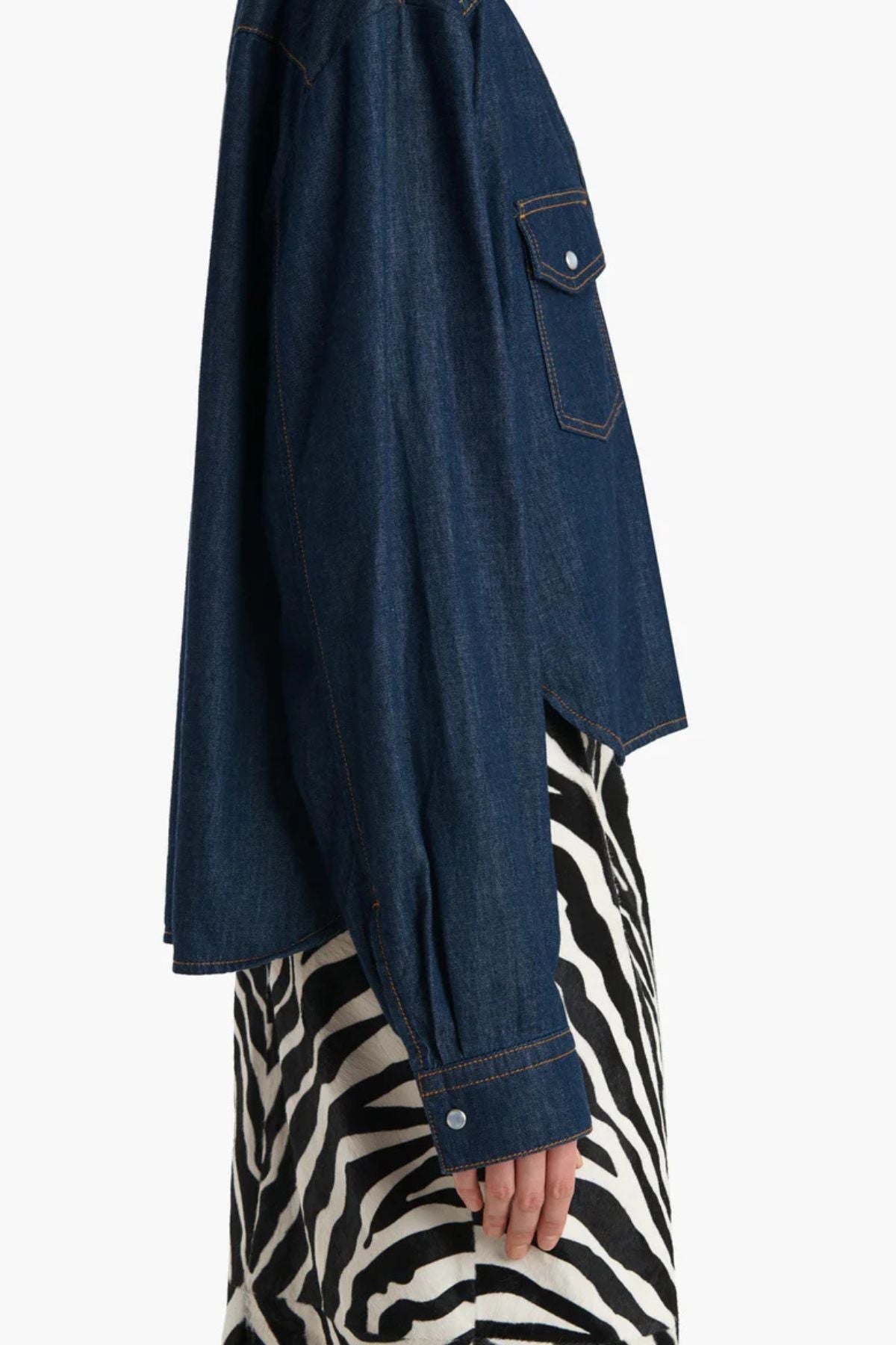 KHAITE Grenon Denim Top - Benson