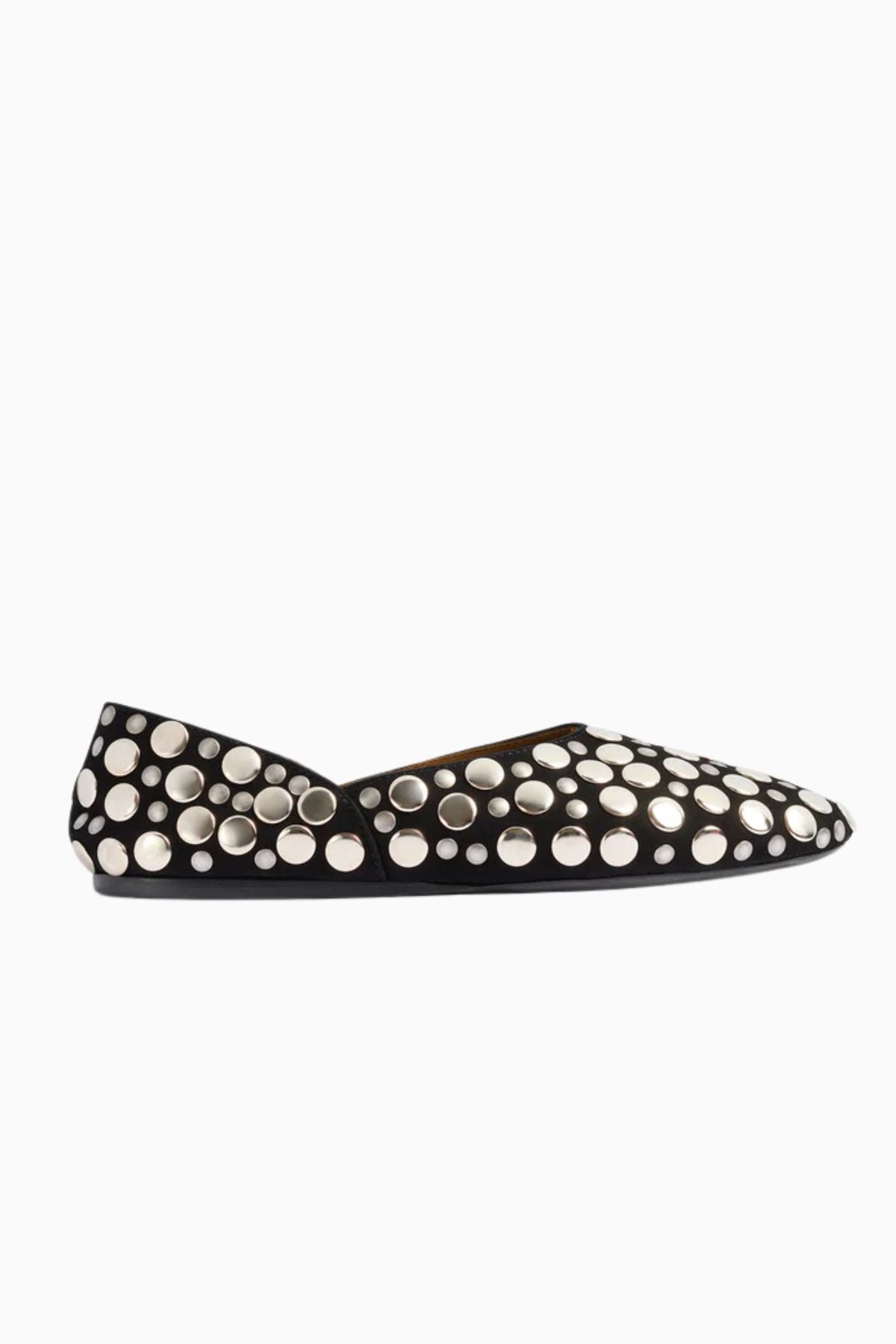 KHAITE Jane Flat with Studs - Black