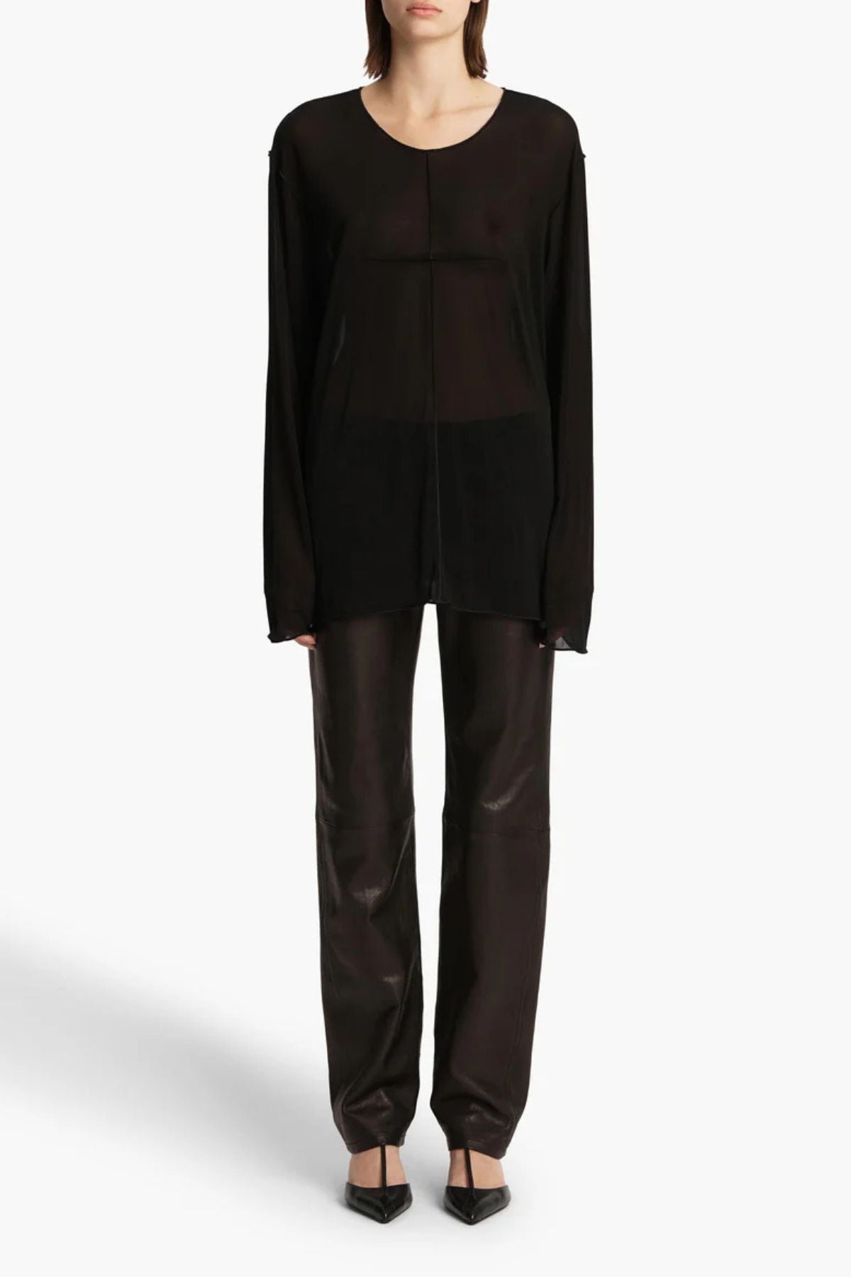 KHAITE Kit Top - Washed Black