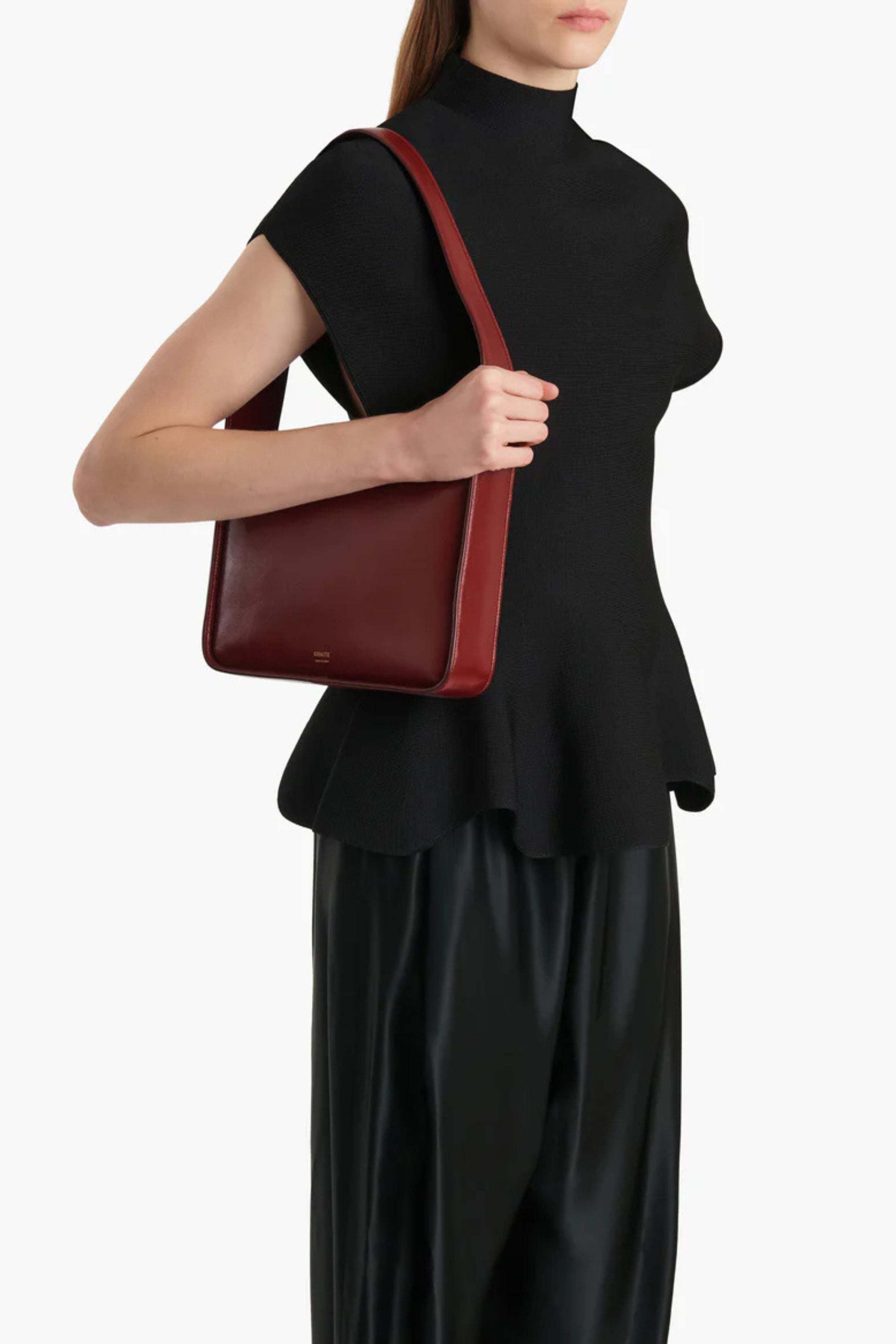 KHAITE Lori Squared Bag - Oxblood