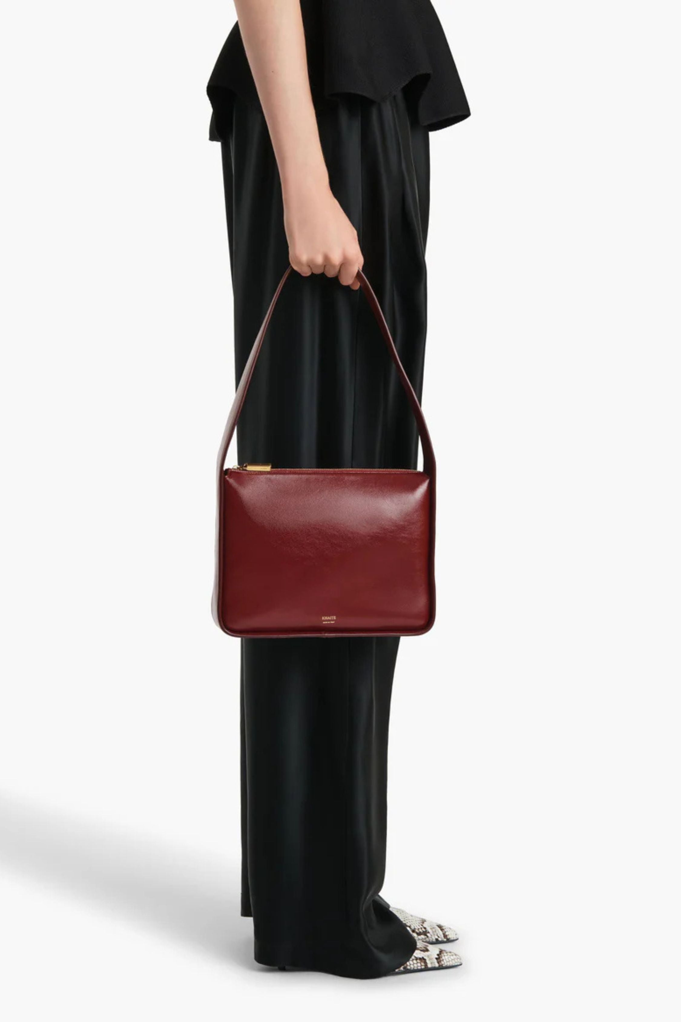 KHAITE Lori Squared Bag - Oxblood