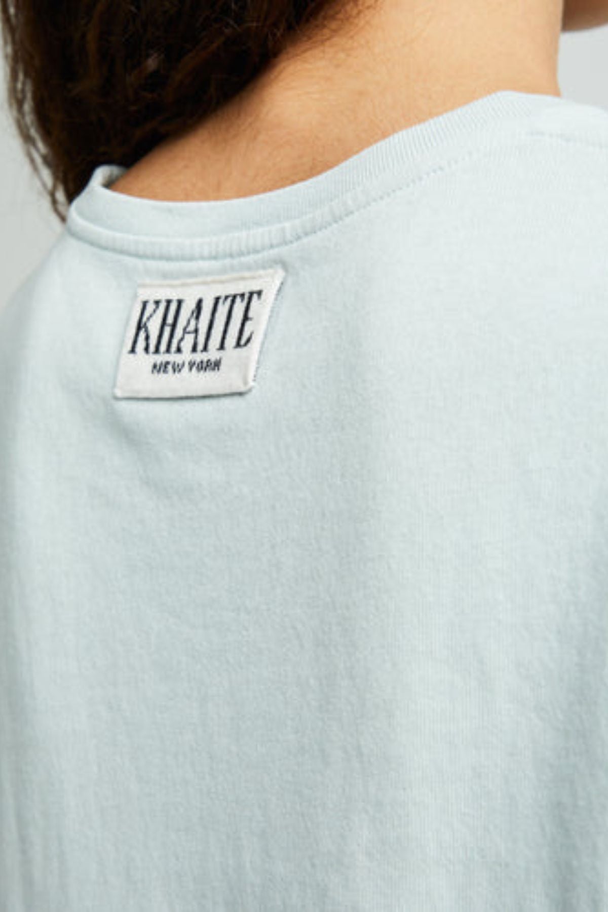KHAITE Mae T-Shirt - Blue Ice