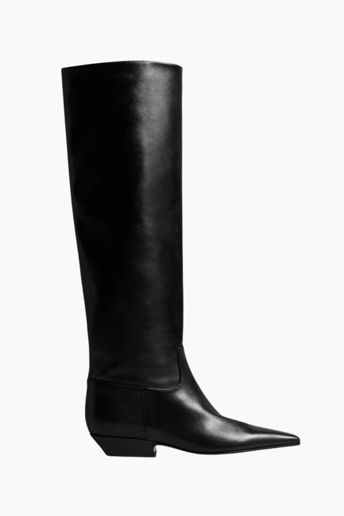 KHAITE Marfa Flat Knee High Boot - Black